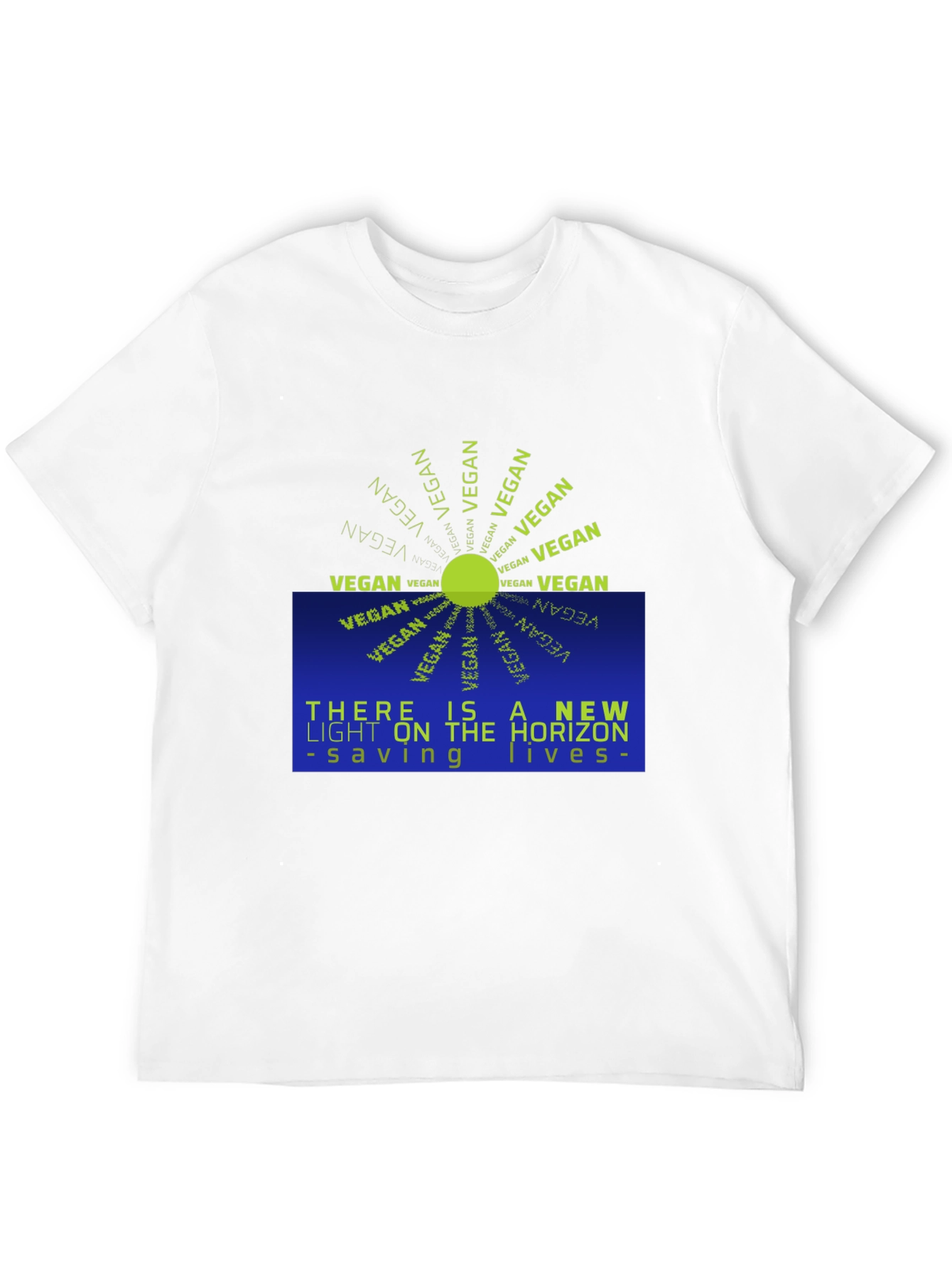 Vegan Horizon T-Shirt: New Light Saving Lives