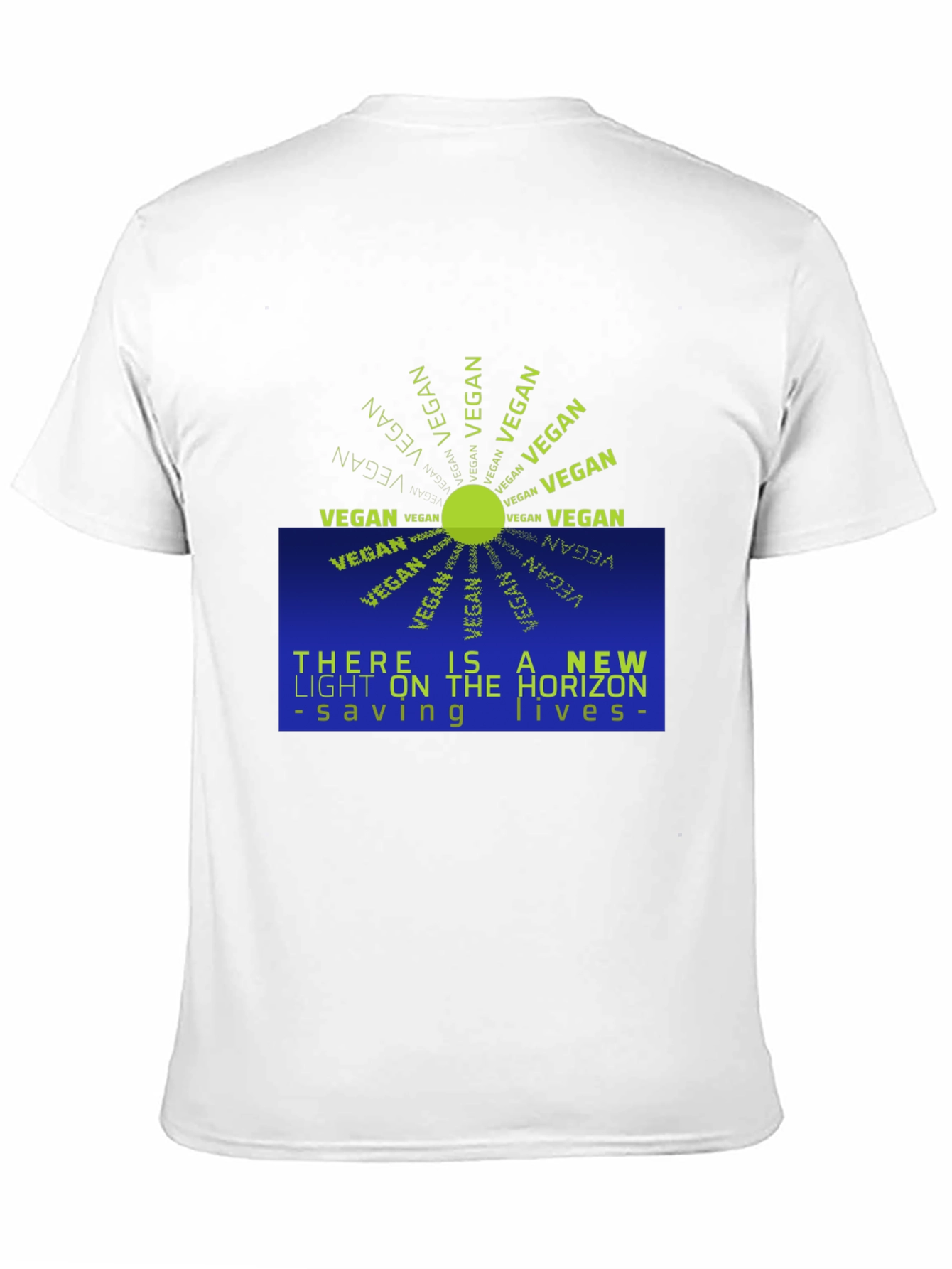 Vegan Horizon T-Shirt: New Light Saving Lives