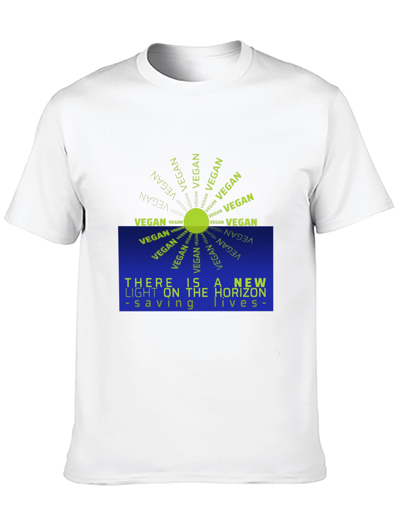 Vegan Horizon T-Shirt: New Light Saving Lives