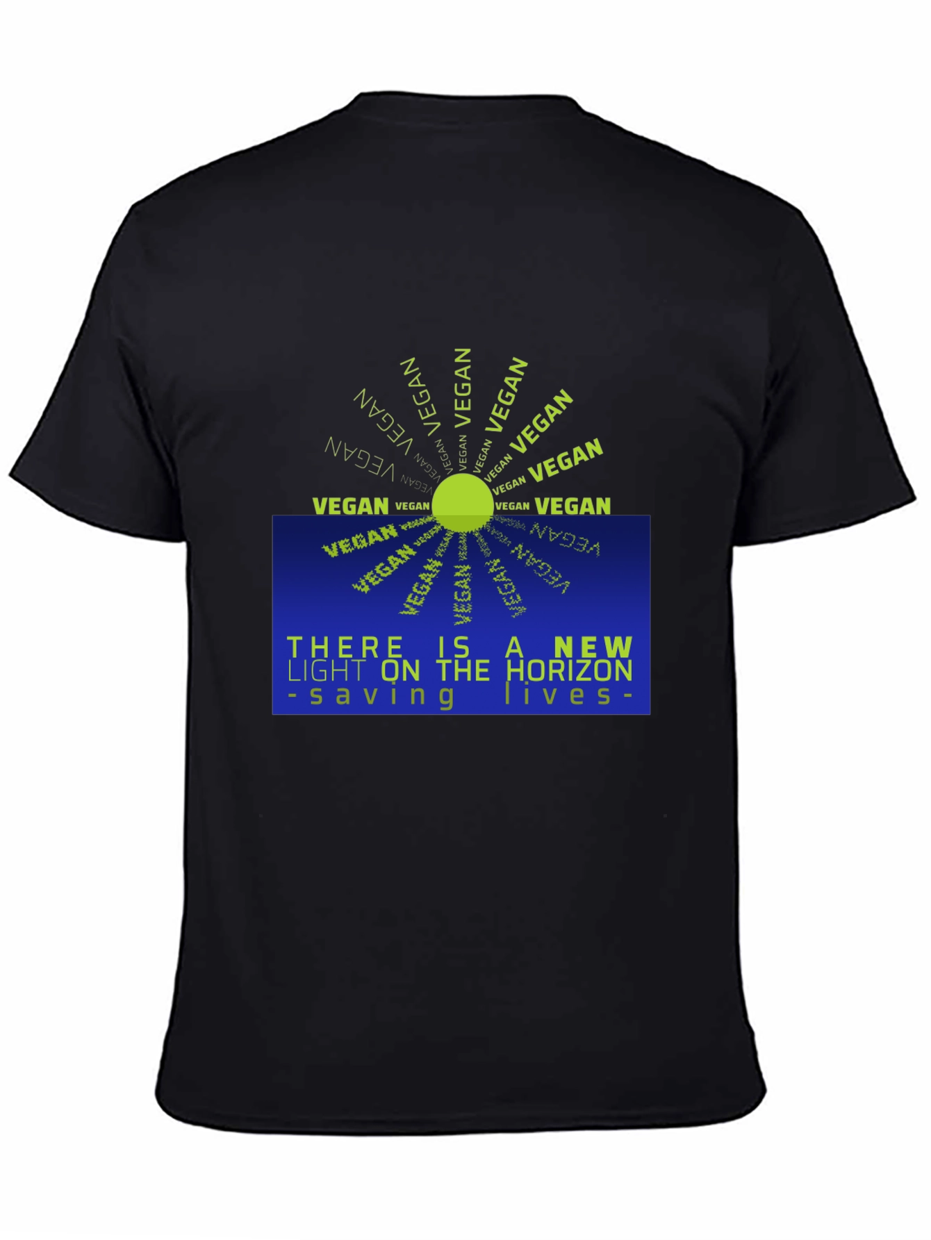 Vegan Horizon T-Shirt: New Light Saving Lives