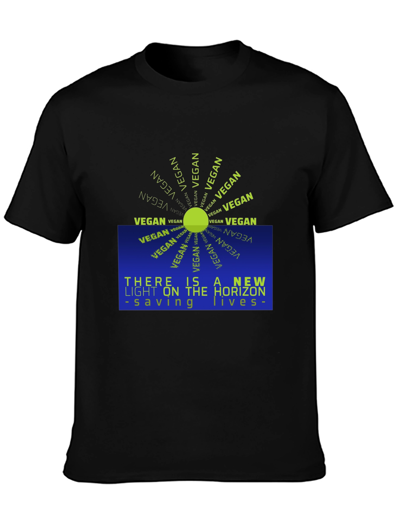 Vegan Horizon T-Shirt: New Light Saving Lives