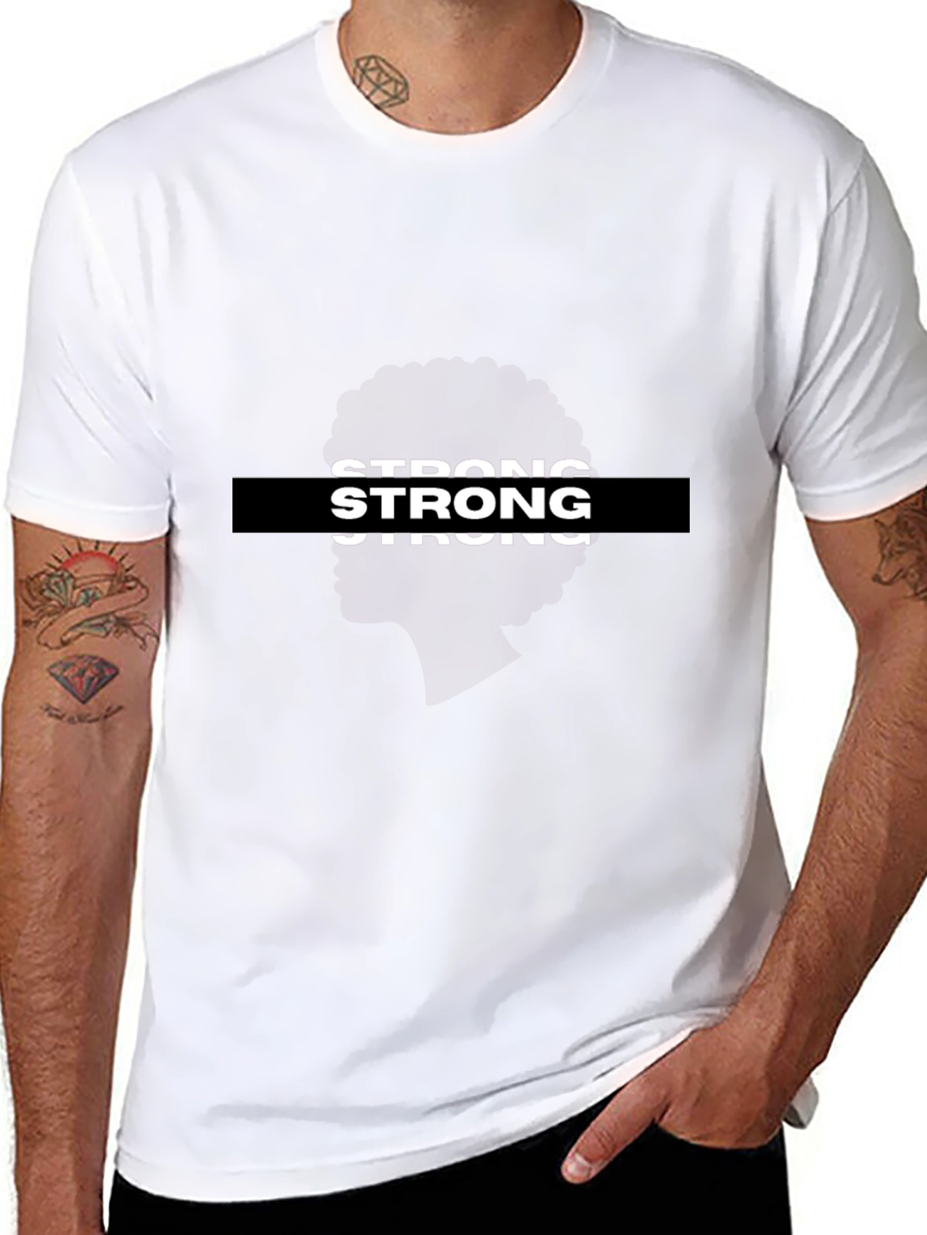 Strong Graphic Black T-Shirt