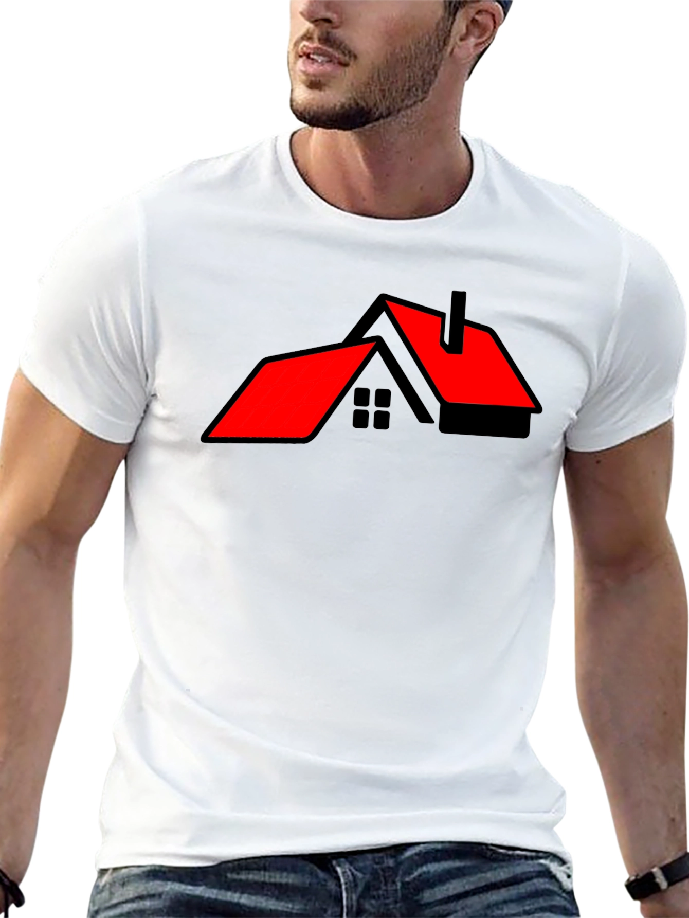 Modern House Graphic Tee - Black