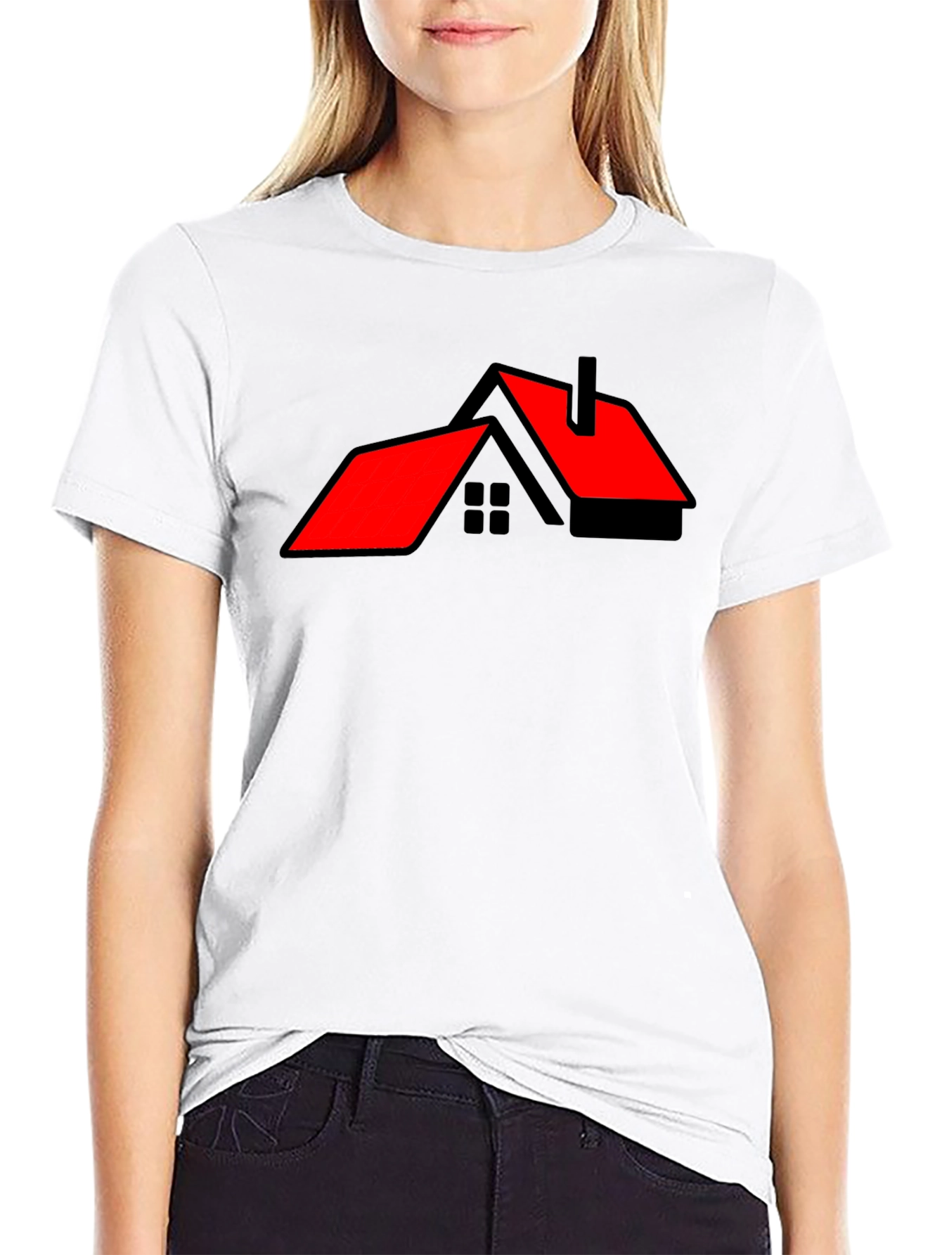 Modern House Graphic Tee - Black