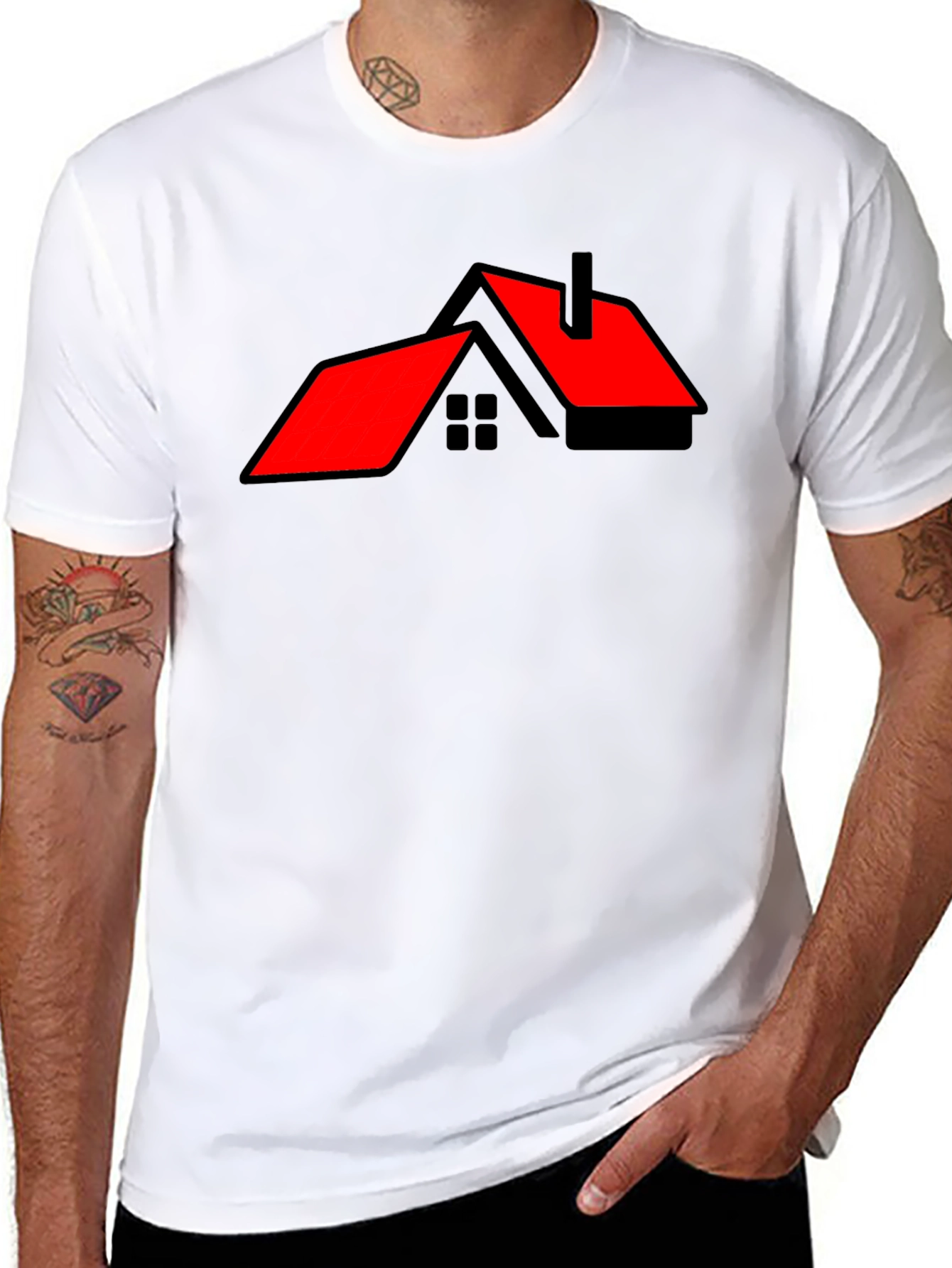 Modern House Graphic Tee - Black