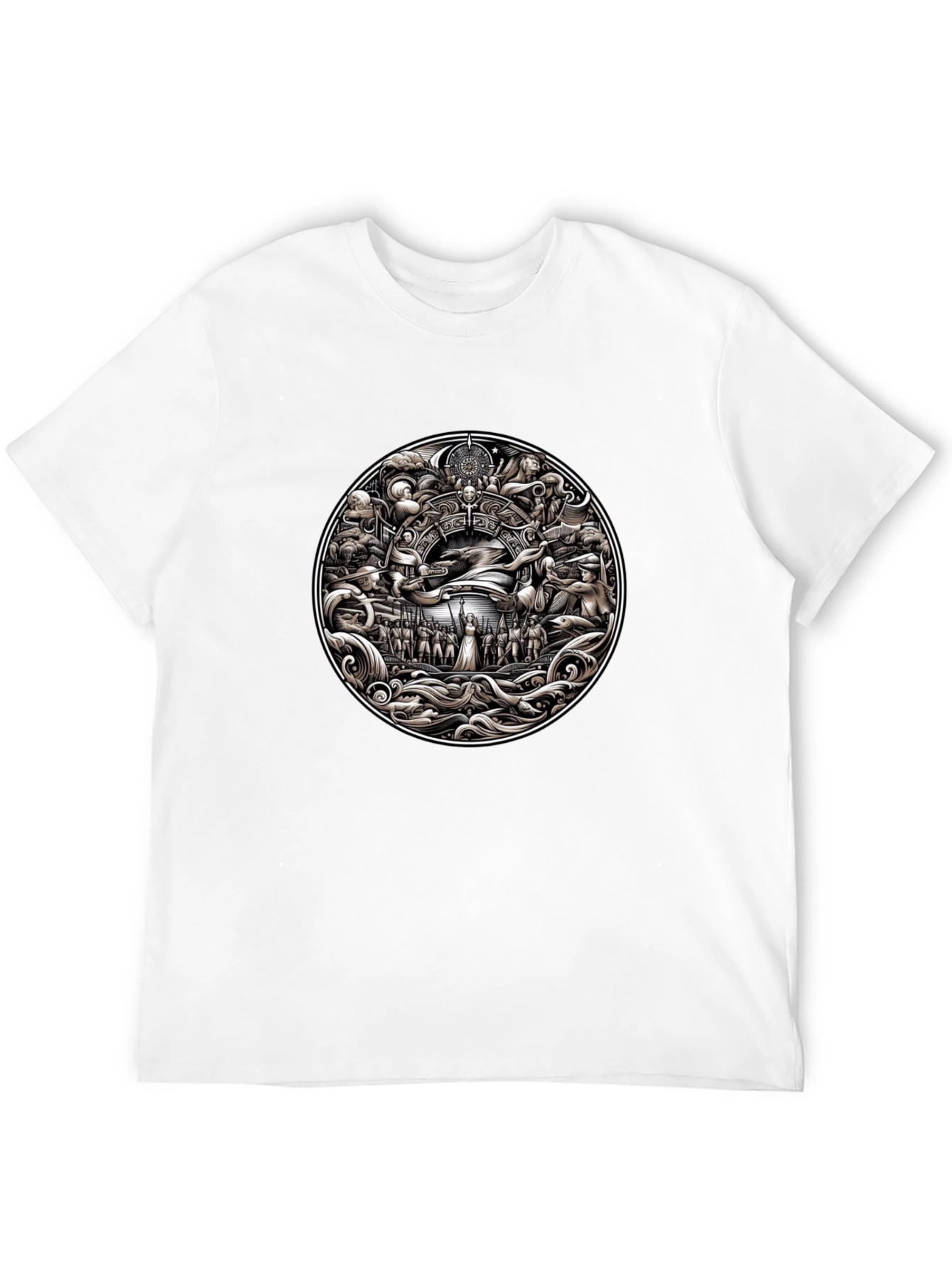 Ornate Circle Graphic Tee - Mens