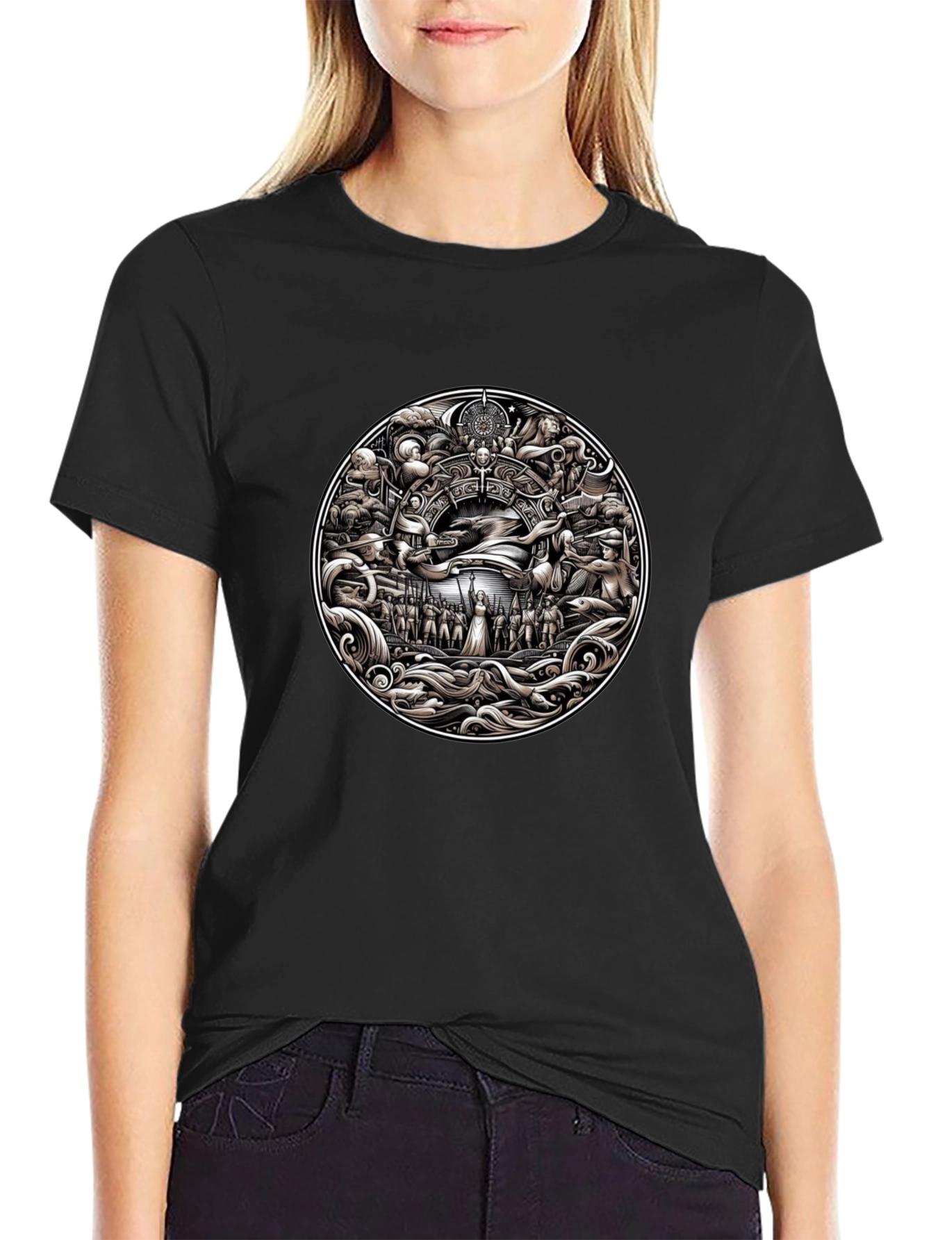 Ornate Circle Graphic Tee - Mens