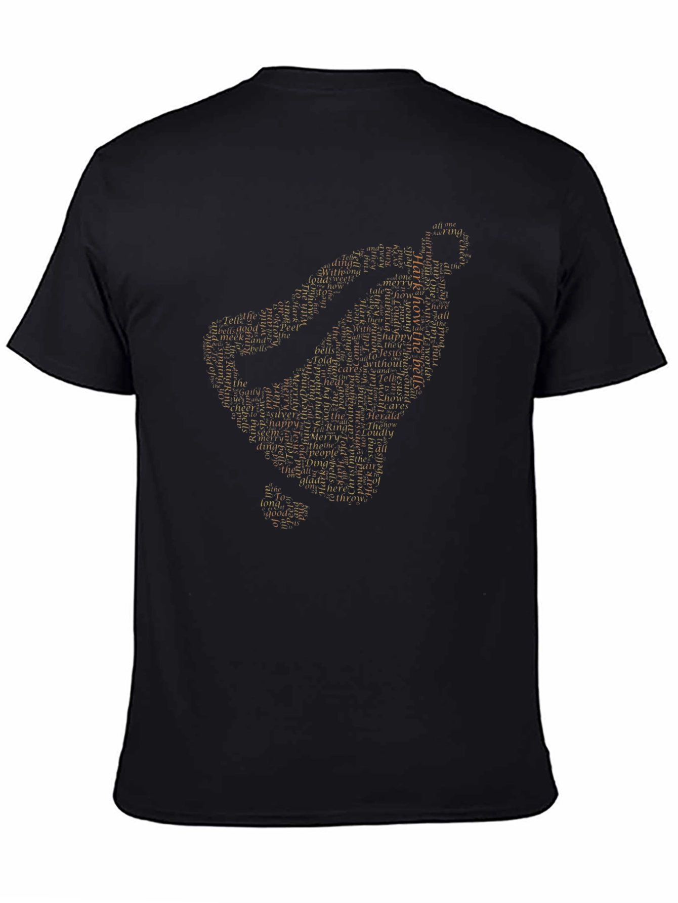 Bells Text Art T-Shirt - Soft Cotton Blend