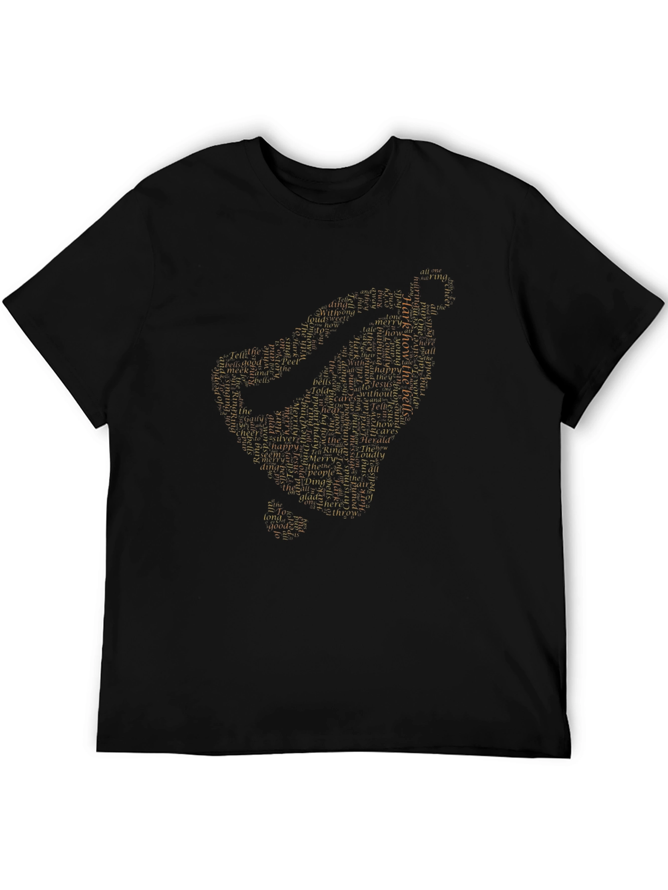 Bells Text Art T-Shirt - Soft Cotton Blend