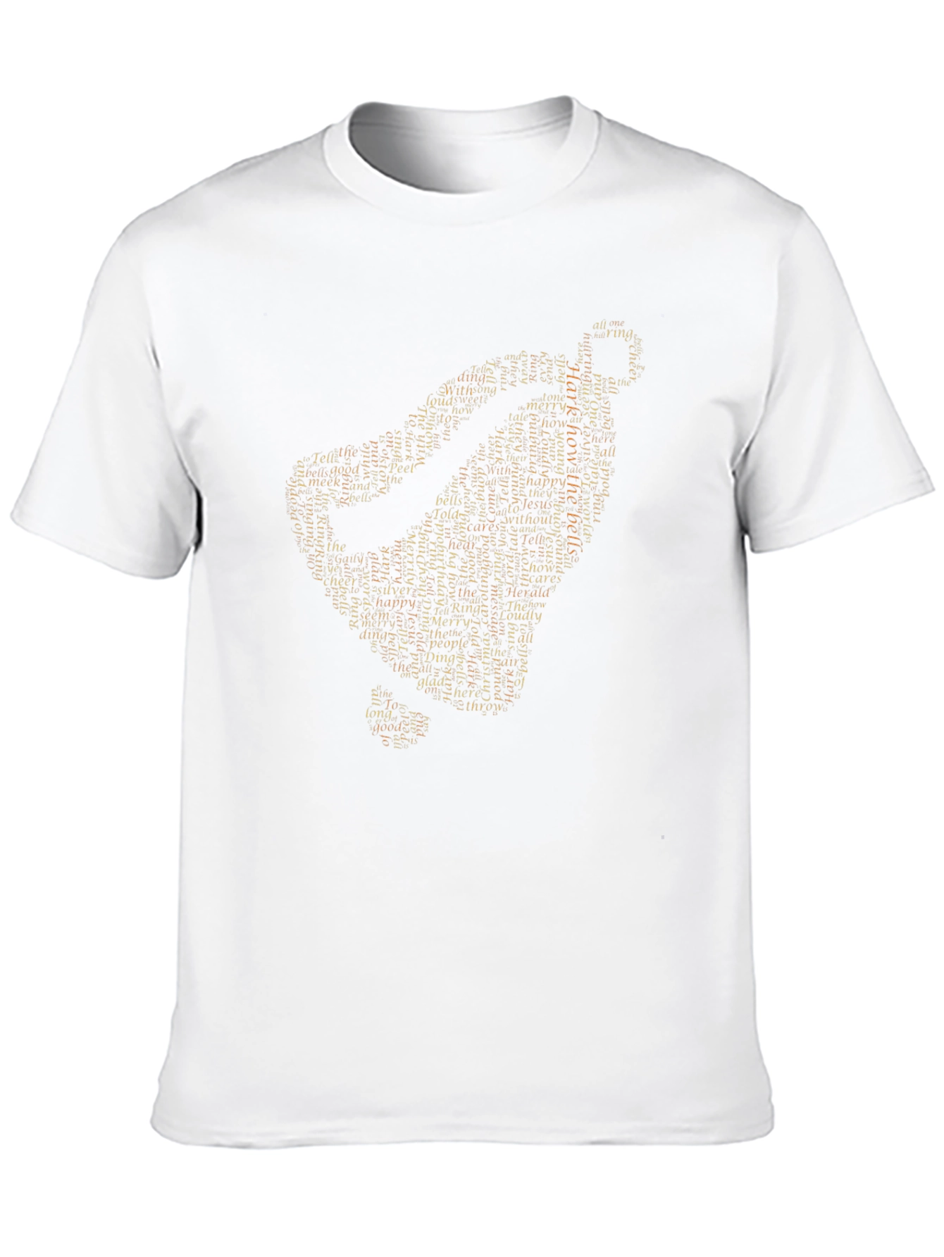 Bells Text Art T-Shirt - Soft Cotton Blend