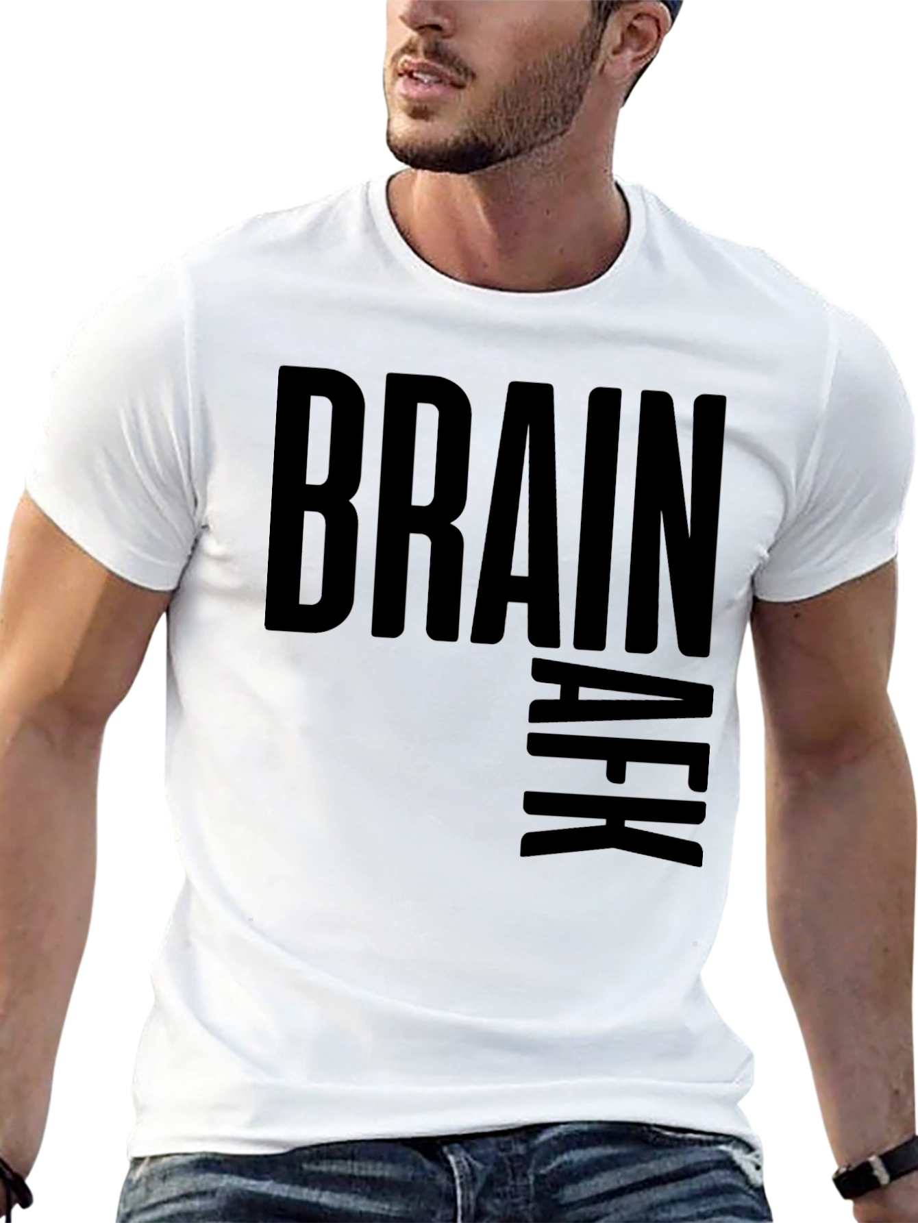 Brain AFK Black Graphic Tee