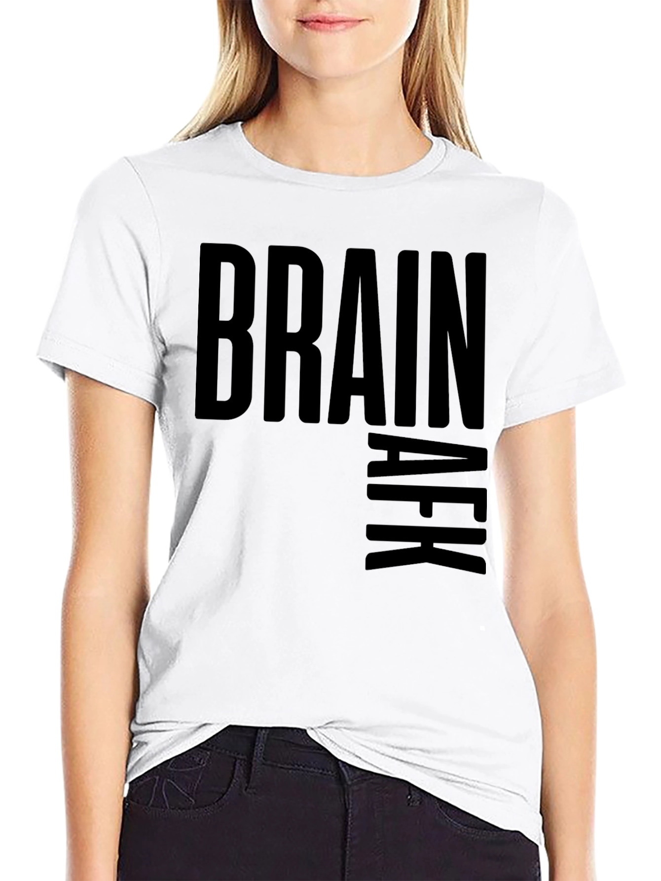 Brain AFK Black Graphic Tee