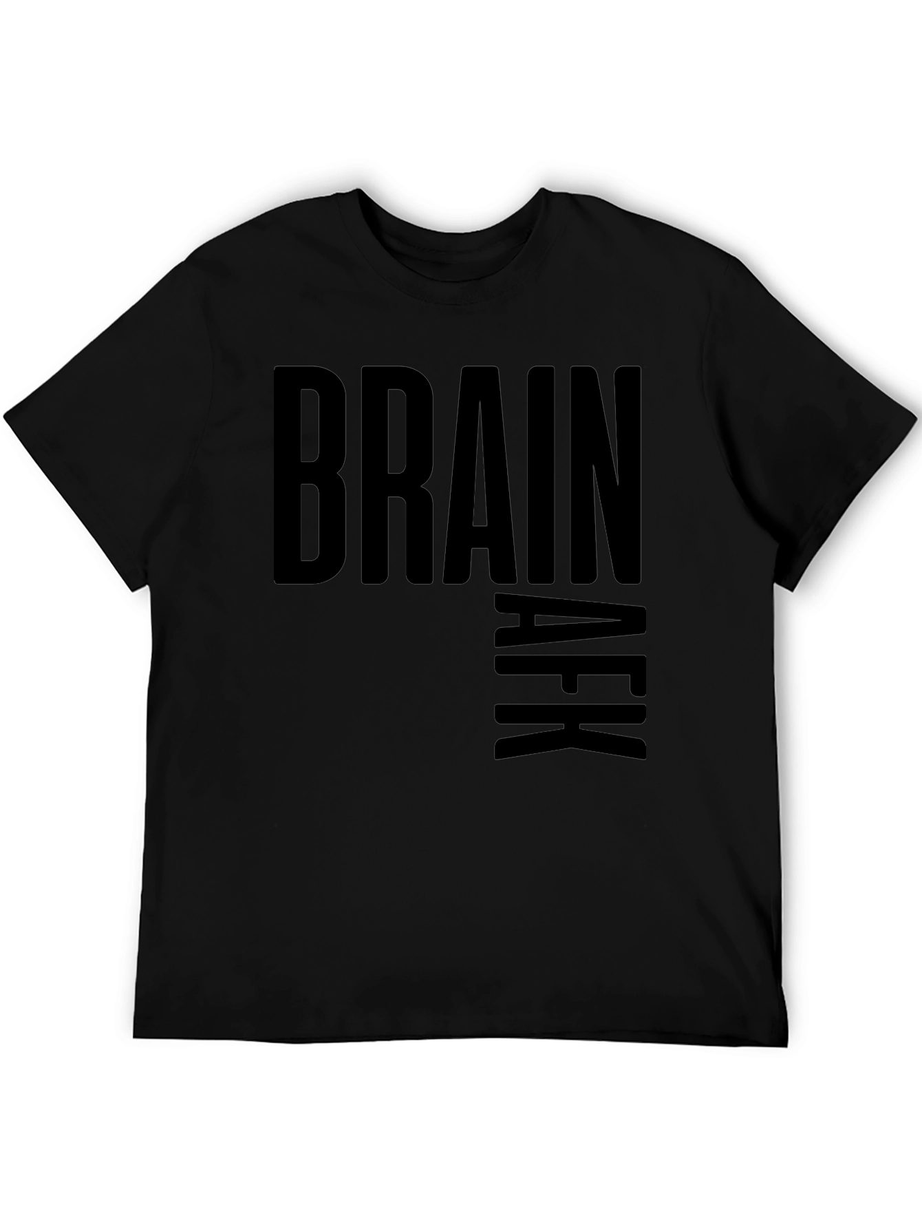 Brain AFK Black Graphic Tee