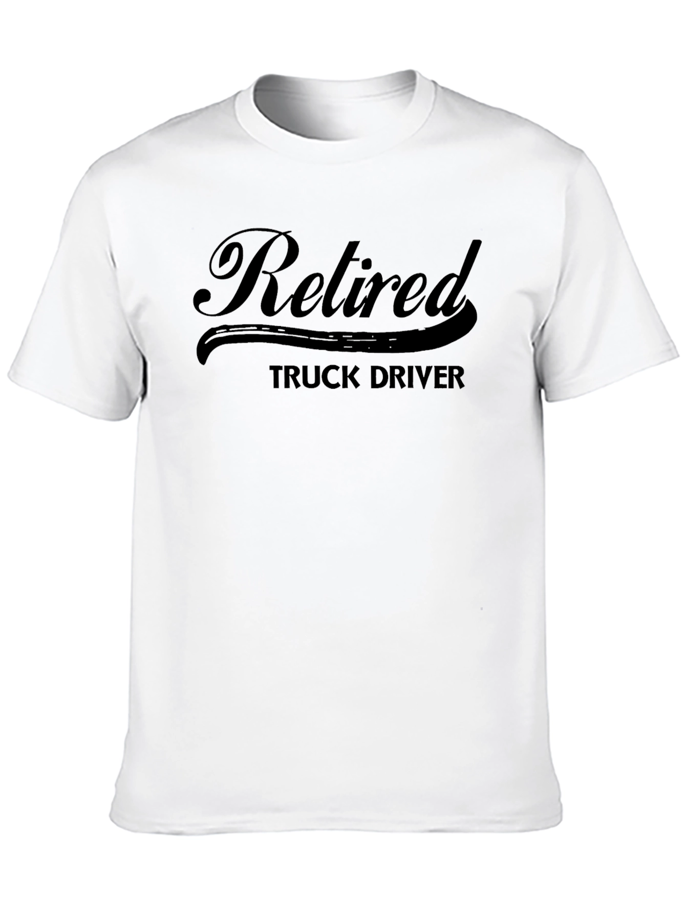 Retired Truck Driver Black Graphic T-Shirt