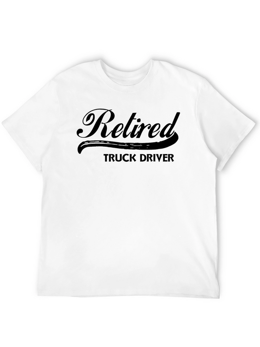 Retired Truck Driver Black Graphic T-Shirt