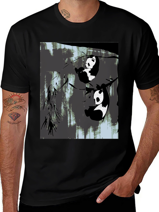 Panda Graphic Black T-Shirt