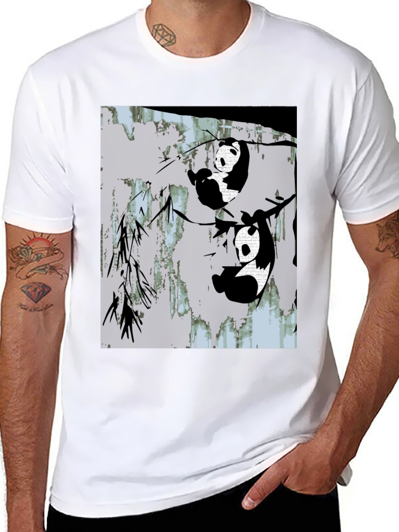 Panda Graphic Black T-Shirt