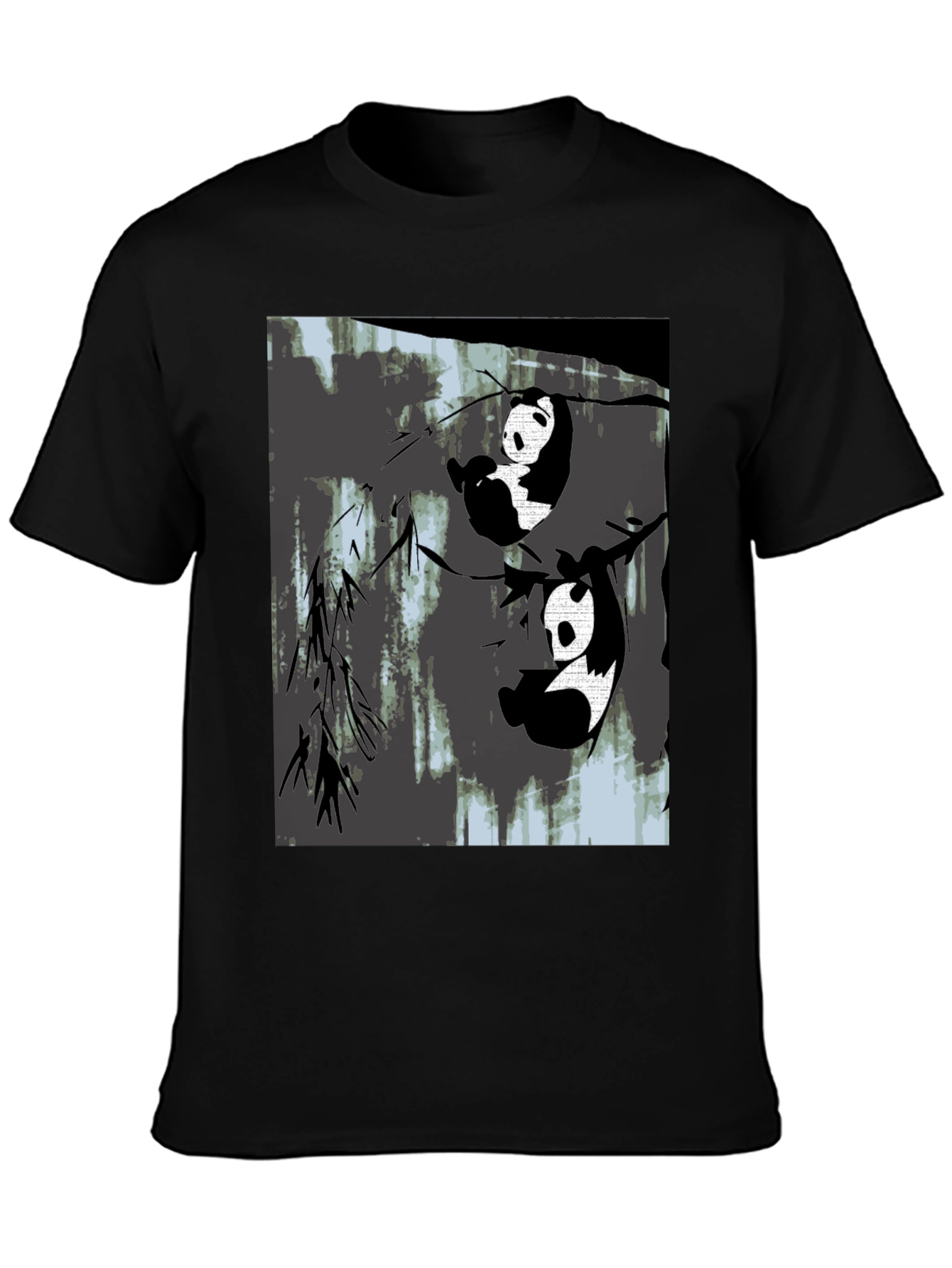 Panda Graphic Black T-Shirt