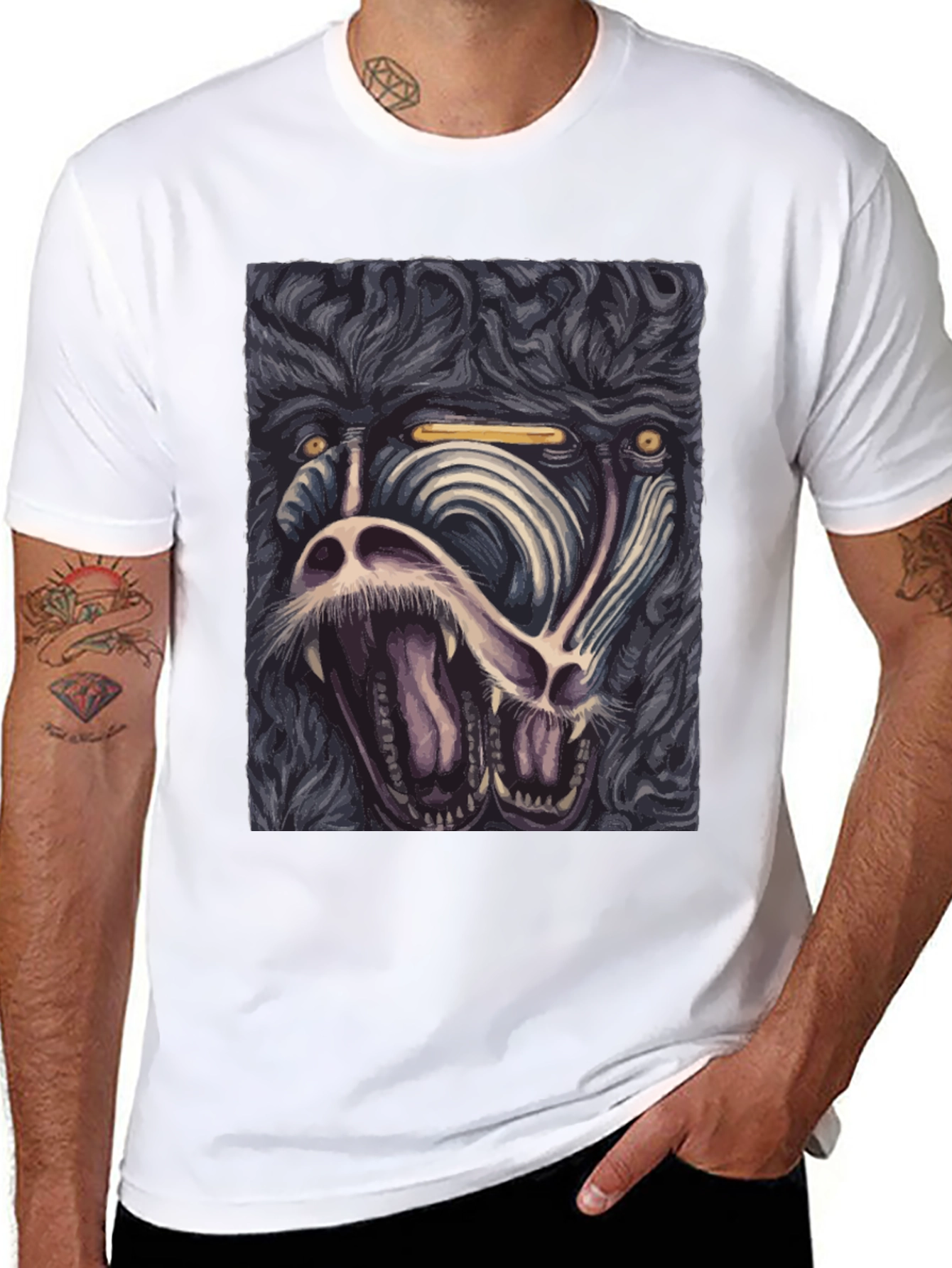 Mens Graphic Tee - Roaring Mandrill Design