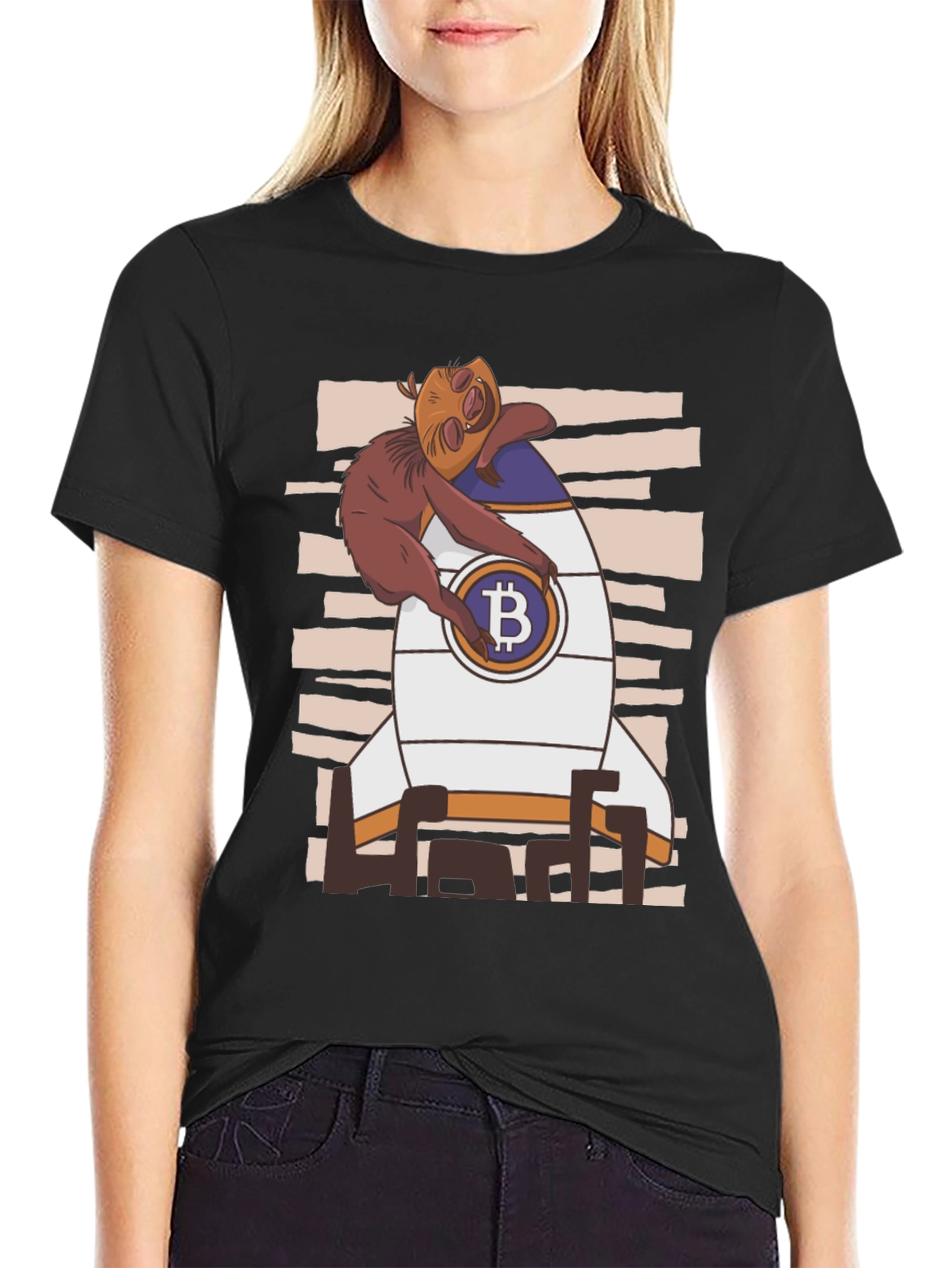 Bitcoin Sloth Rocket T-Shirt