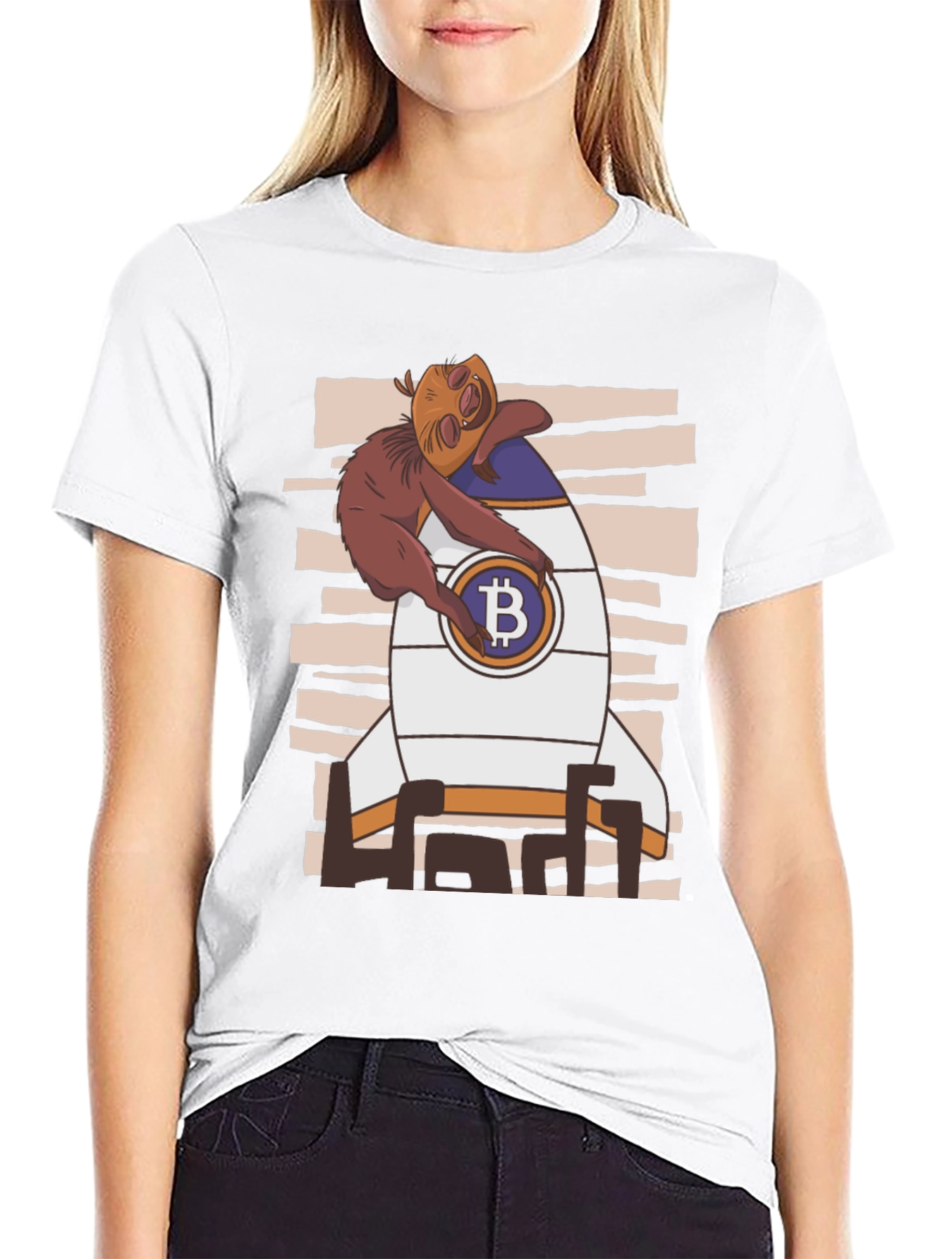 Bitcoin Sloth Rocket T-Shirt
