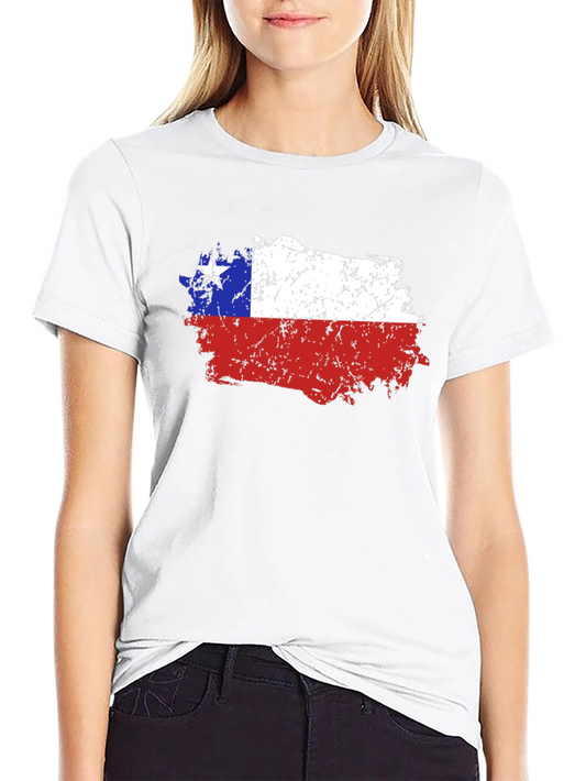 Chile Flag Distressed T-Shirt - Mens Graphic Tee