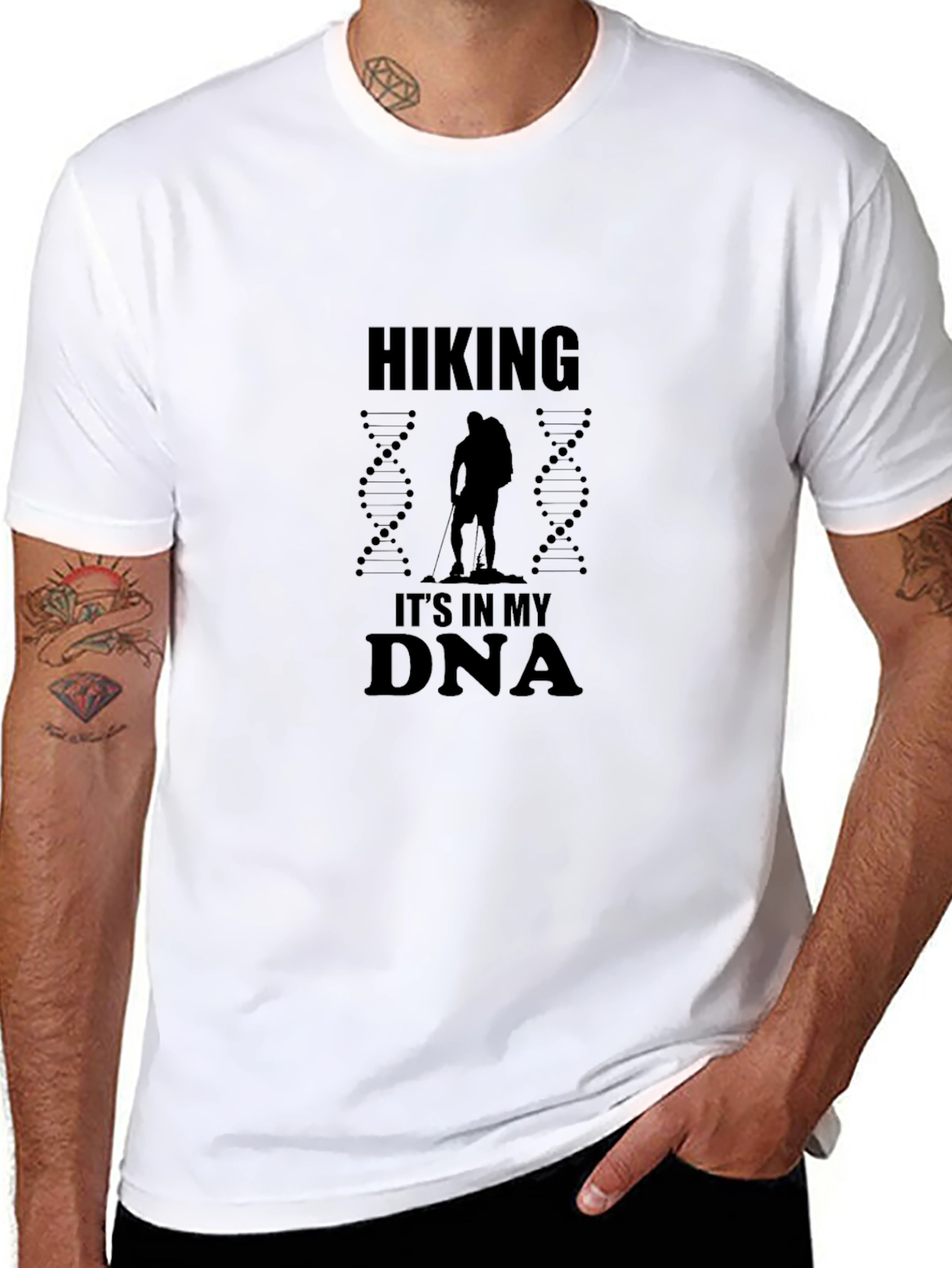 Hiking Its In My DNA Black Graphic T-Shirt