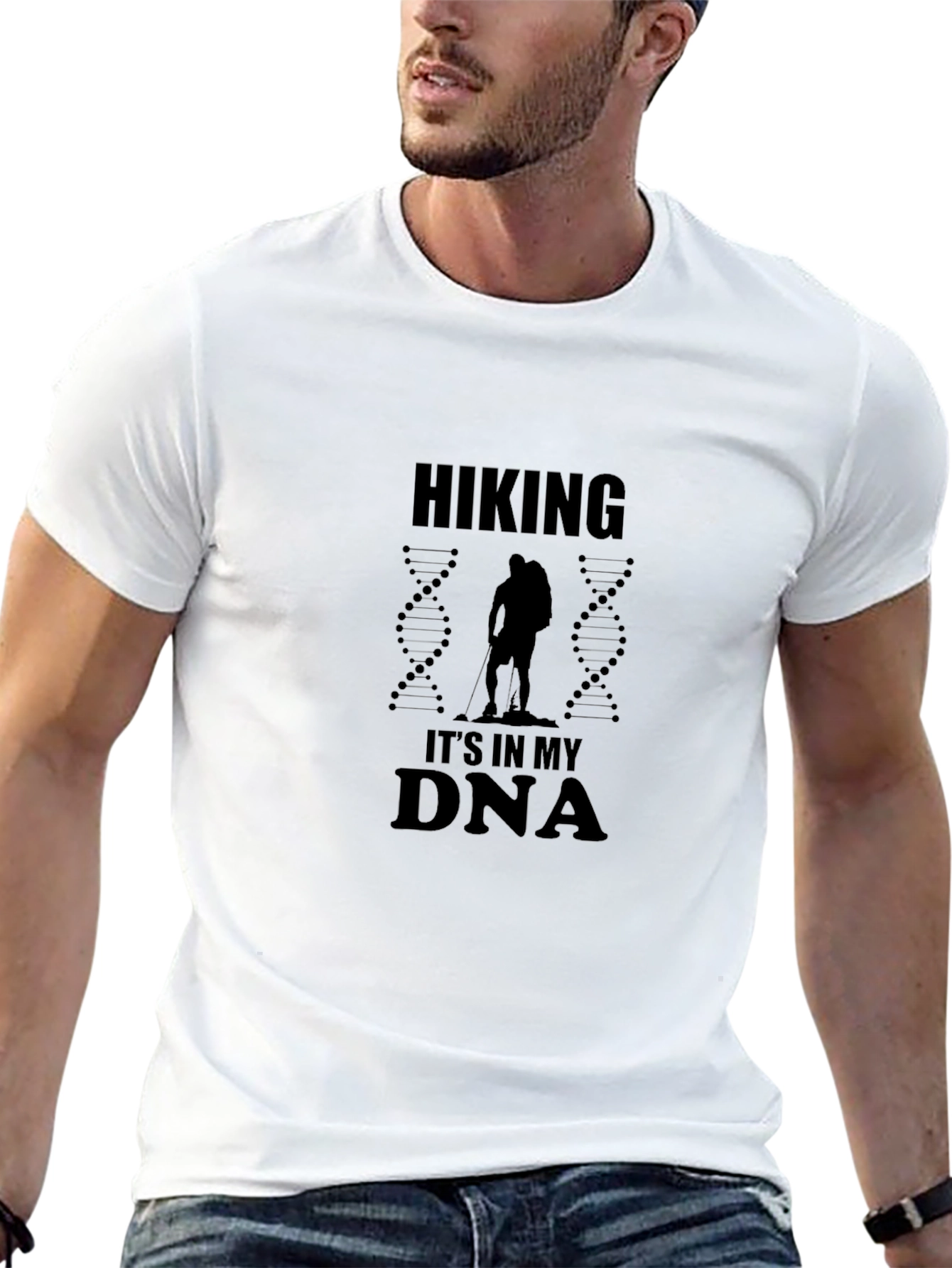 Hiking Its In My DNA Black Graphic T-Shirt