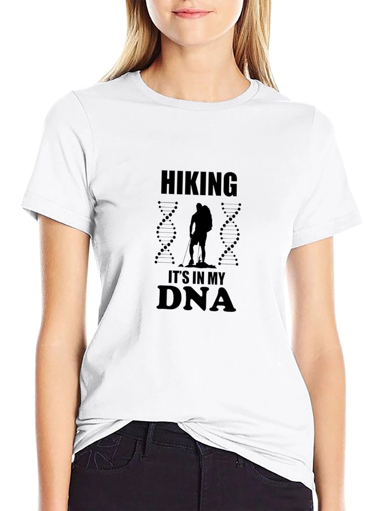 Hiking Its In My DNA Black Graphic T-Shirt
