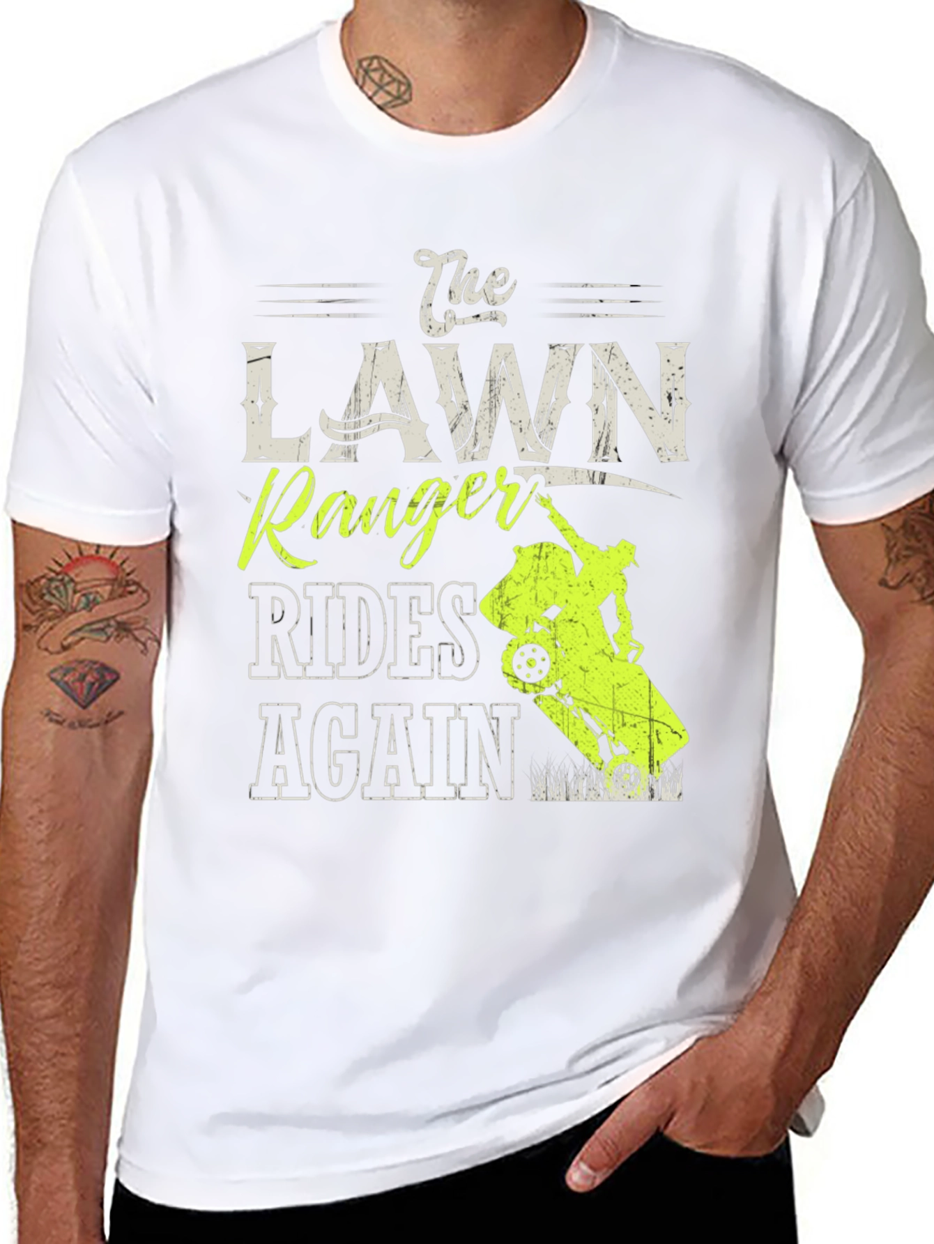 The Lawn Ranger Rides Again T-Shirt - Black