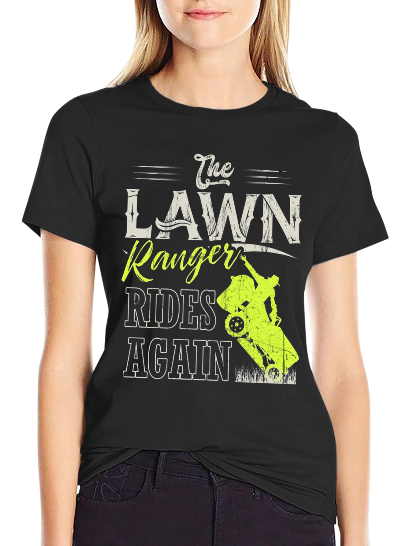 The Lawn Ranger Rides Again T-Shirt - Black