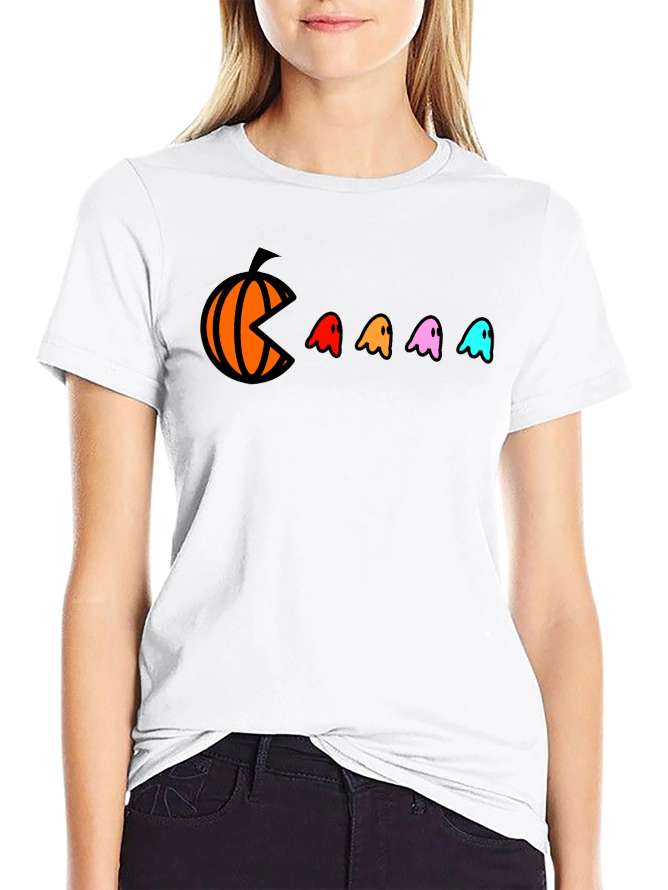 Pumpkin Pac-Man Halloween T-Shirt