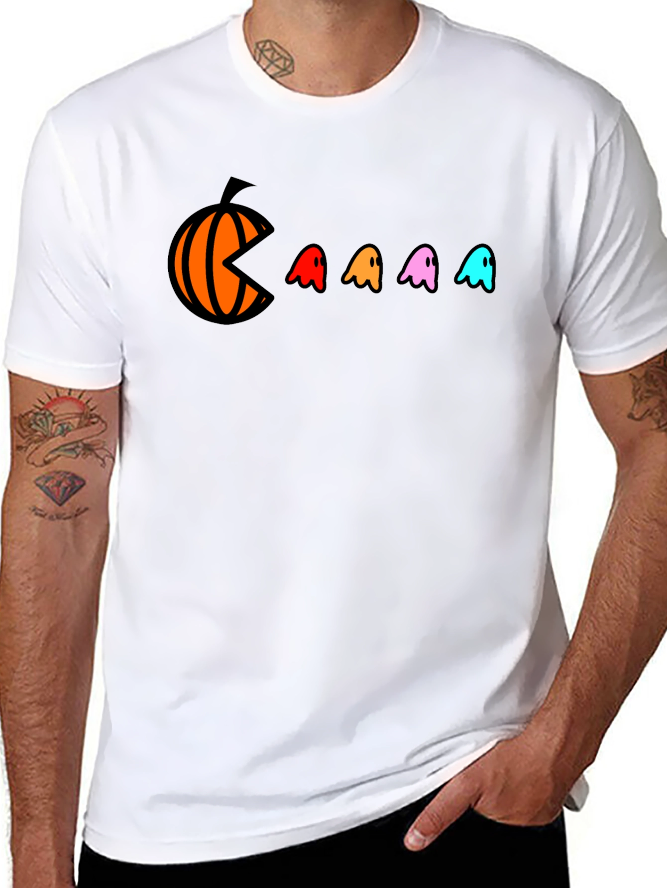 Pumpkin Pac-Man Halloween T-Shirt