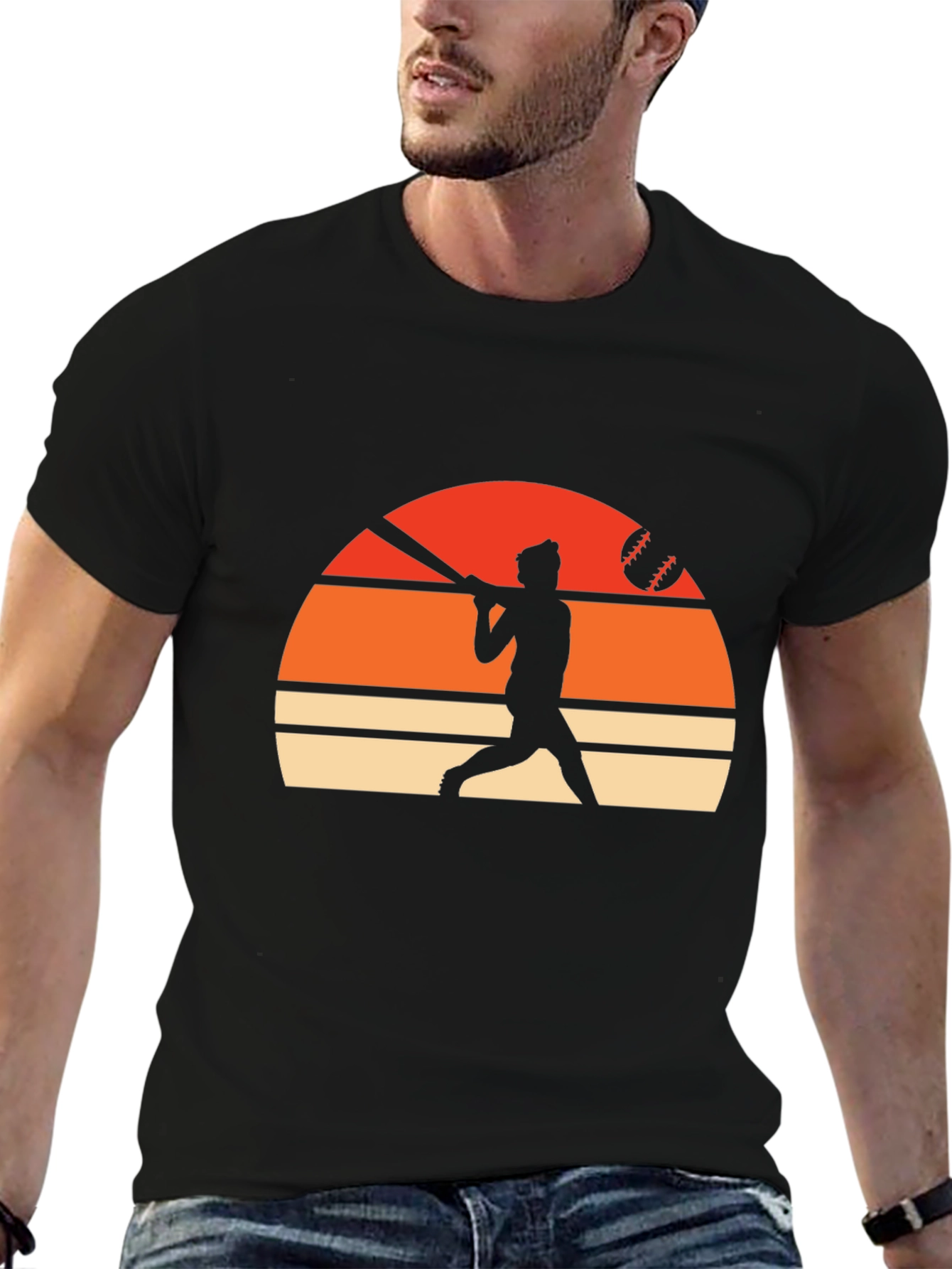 Baseball Sunset Silhouette T-Shirt