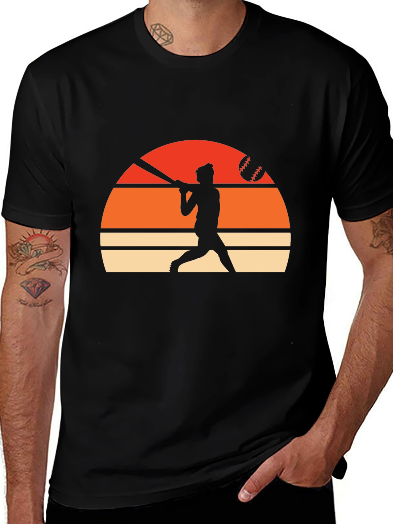 Baseball Sunset Silhouette T-Shirt