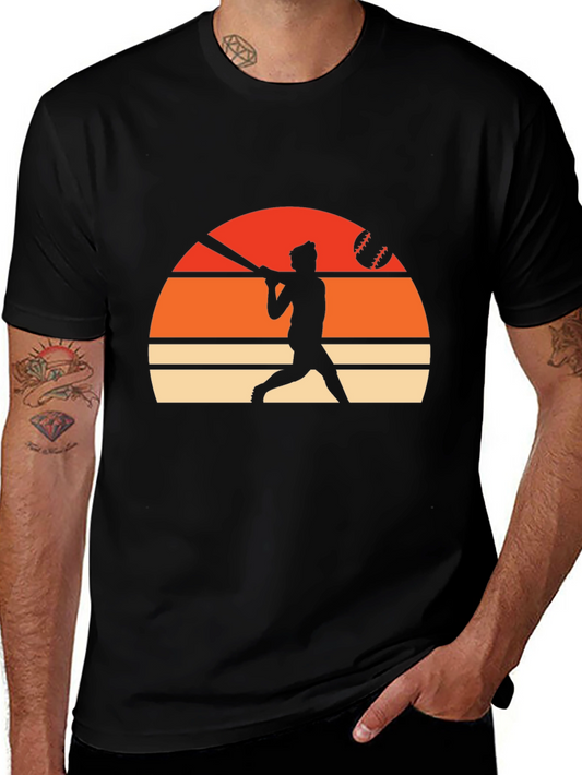 Baseball Sunset Silhouette T-Shirt