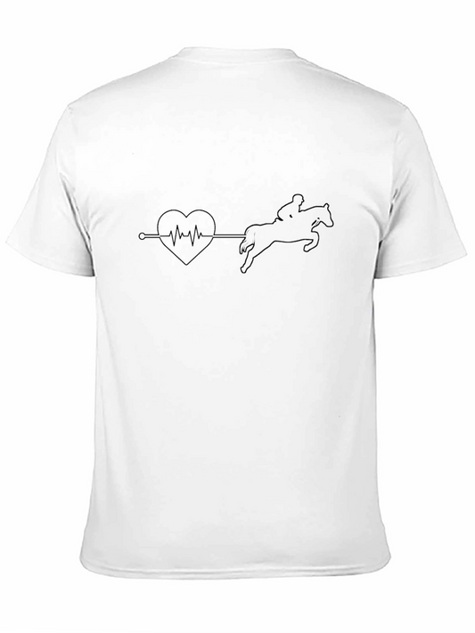 Equestrian Heartbeat T-Shirt - Black