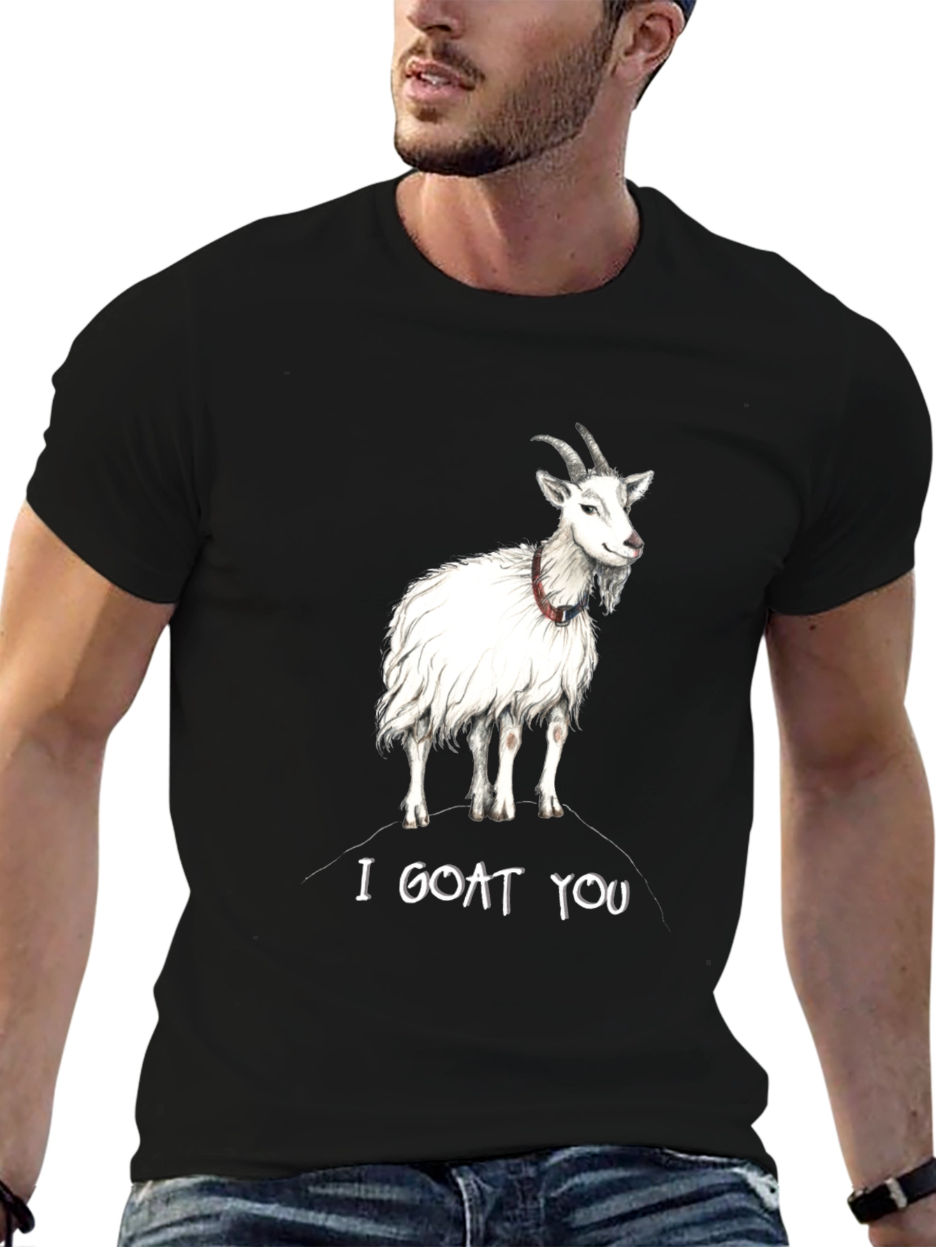 I Goat You Graphic T-Shirt - Black Cotton Tee