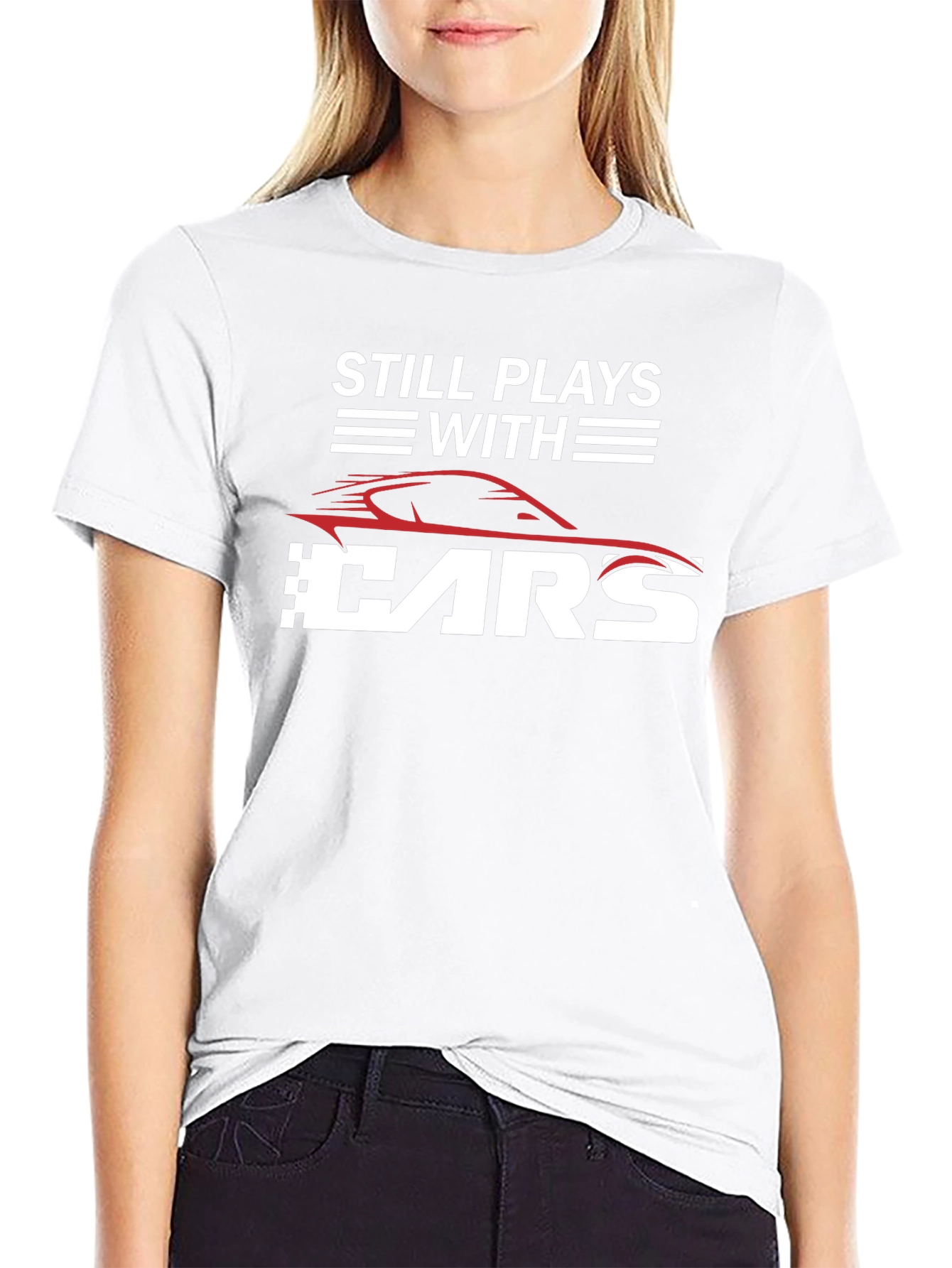 Still Plays With Cars Black T-Shirt