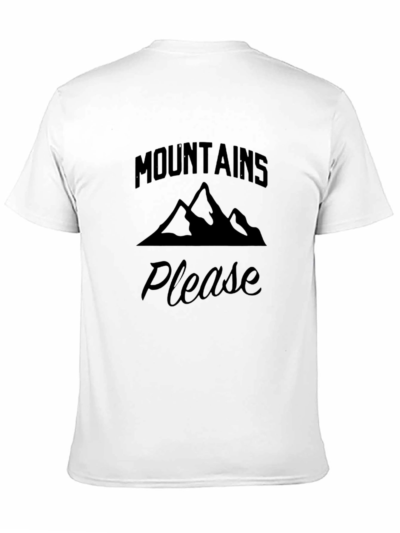 Mountains Please Black Graphic Tee Shirt