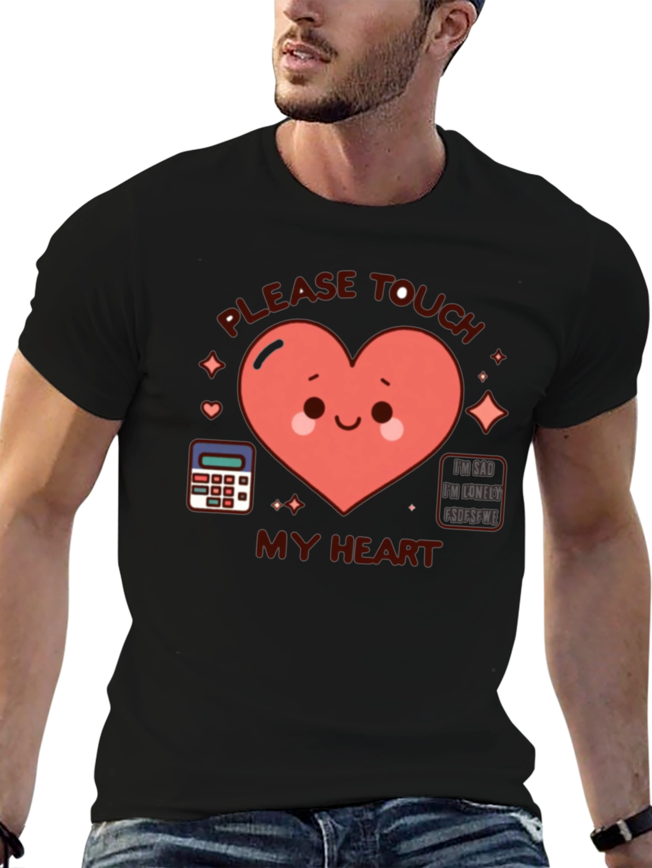 Please Touch My Heart Graphic T-Shirt