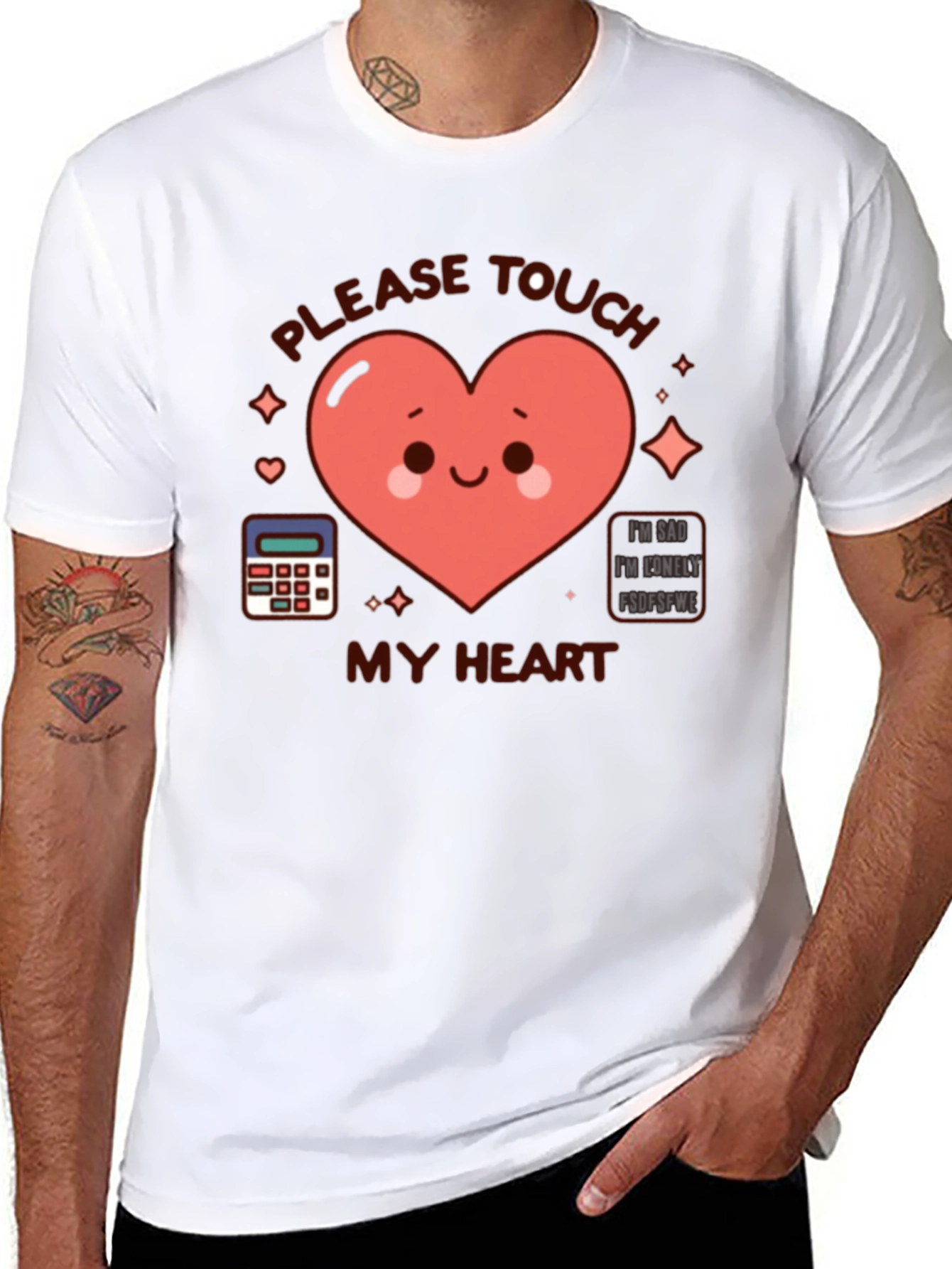 Please Touch My Heart Graphic T-Shirt