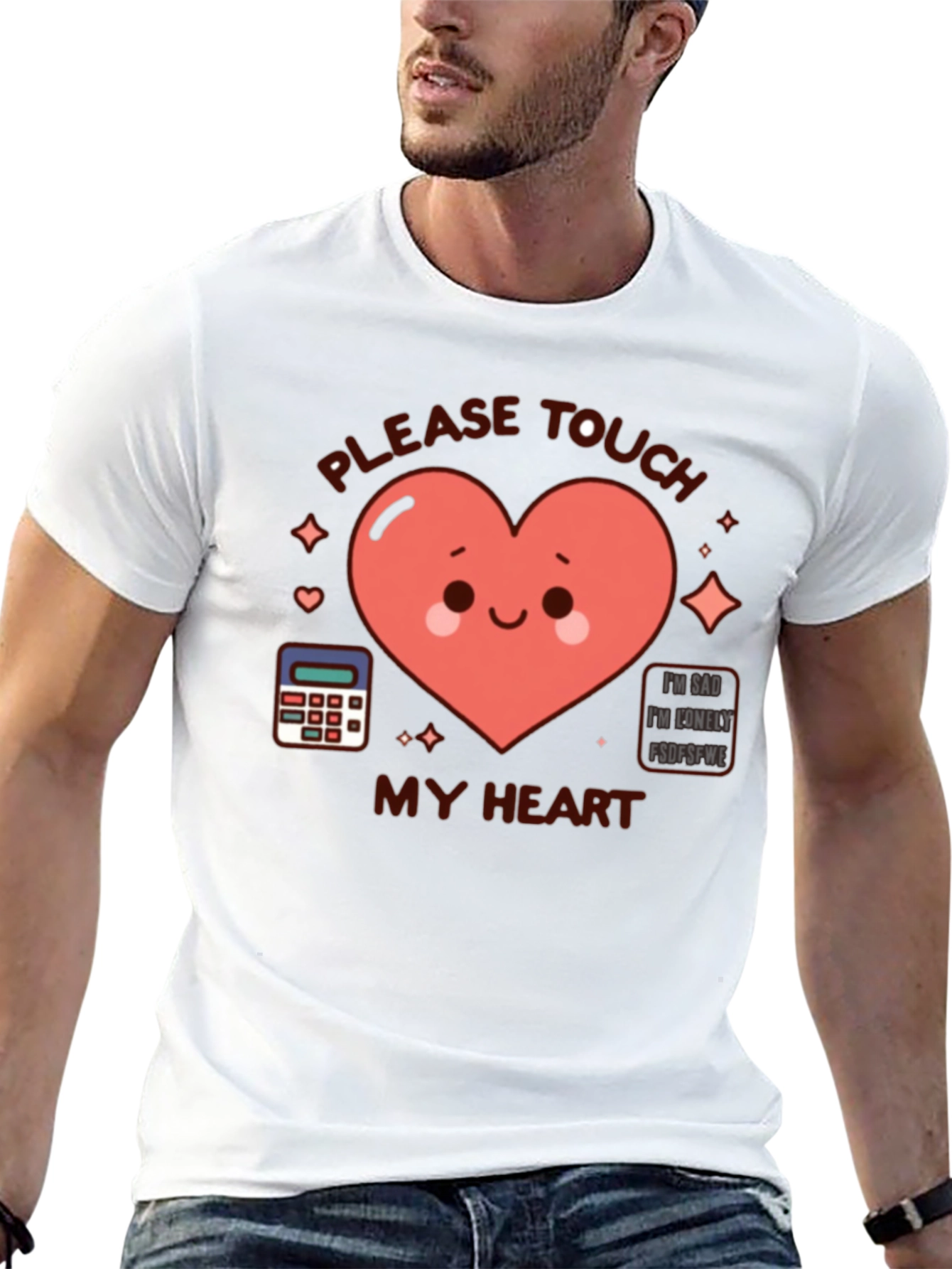 Please Touch My Heart Graphic T-Shirt