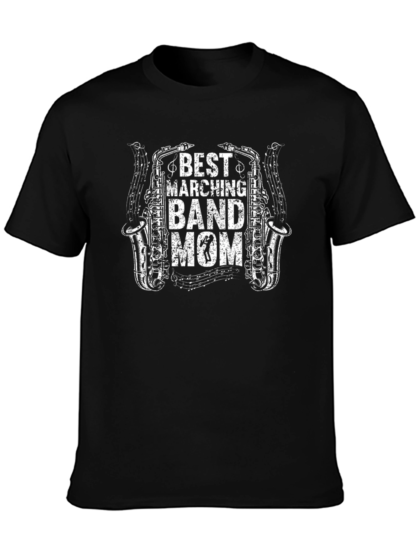 Best Marching Band Mom Black T-Shirt