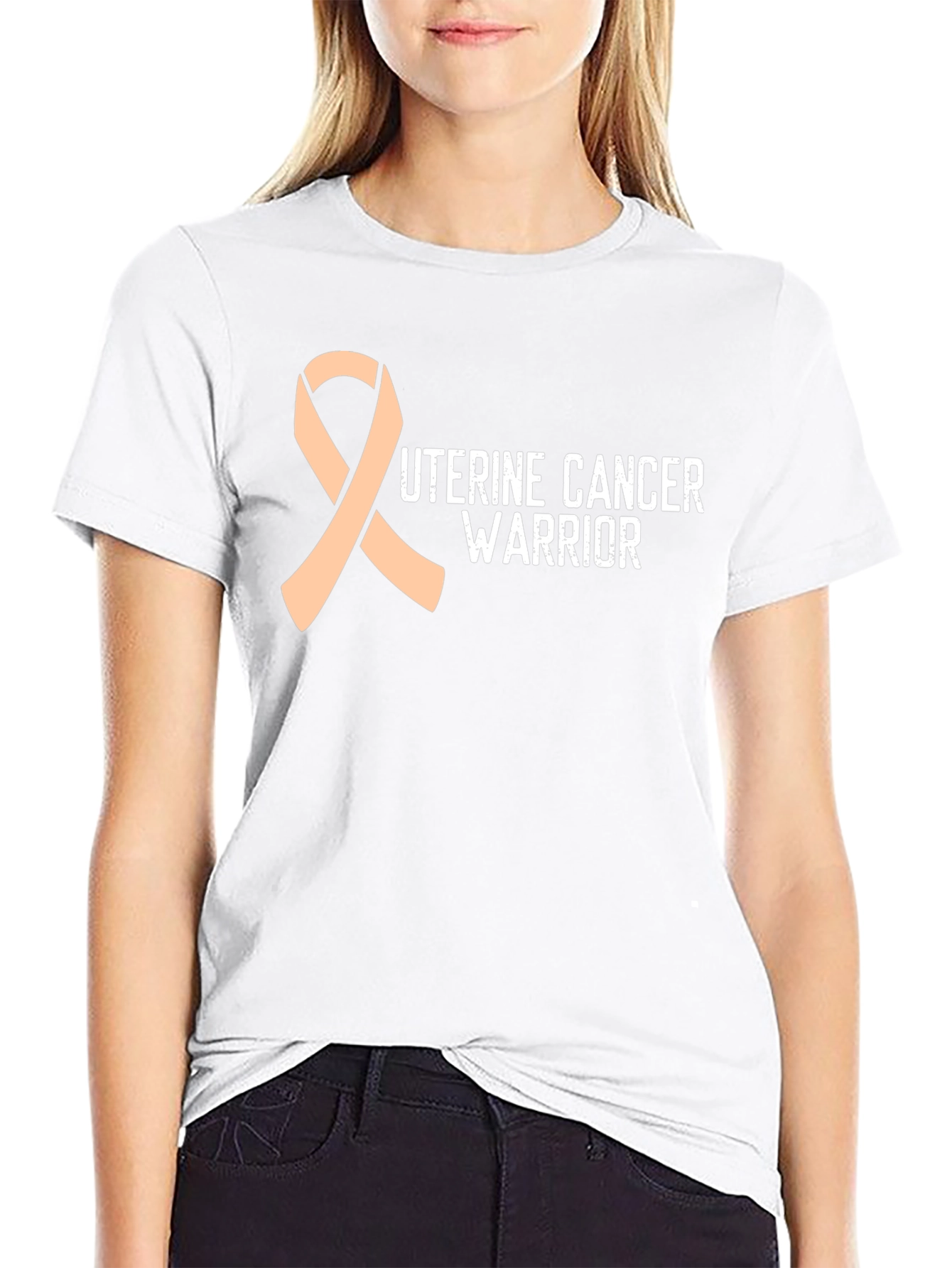 Uterine Cancer Warrior Ribbon T-Shirt