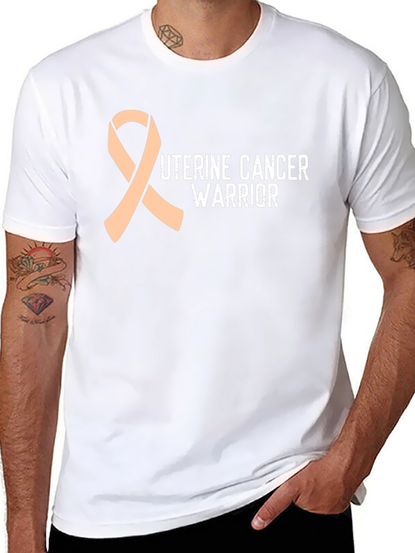 Uterine Cancer Warrior Ribbon T-Shirt