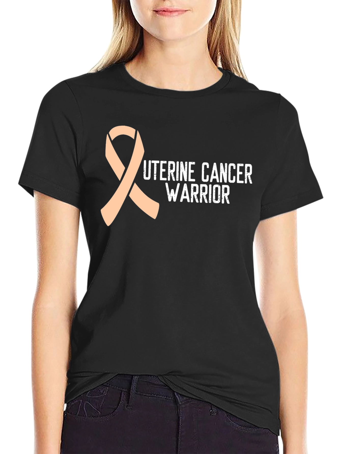 Uterine Cancer Warrior Ribbon T-Shirt