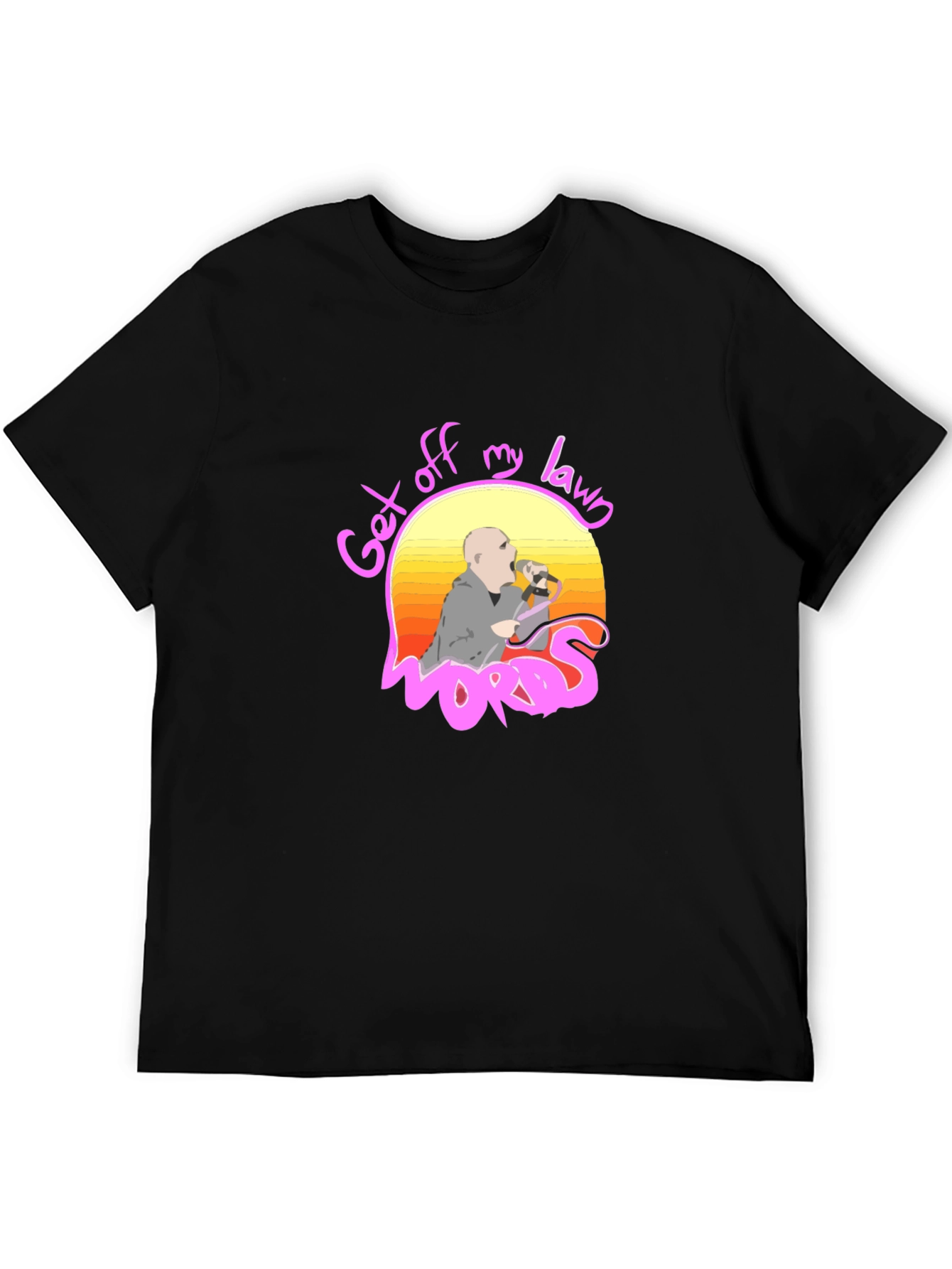 Get Off My Lawn Graphic Tee - Black