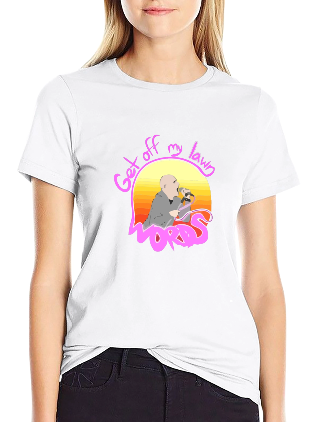 Get Off My Lawn Graphic Tee - Black