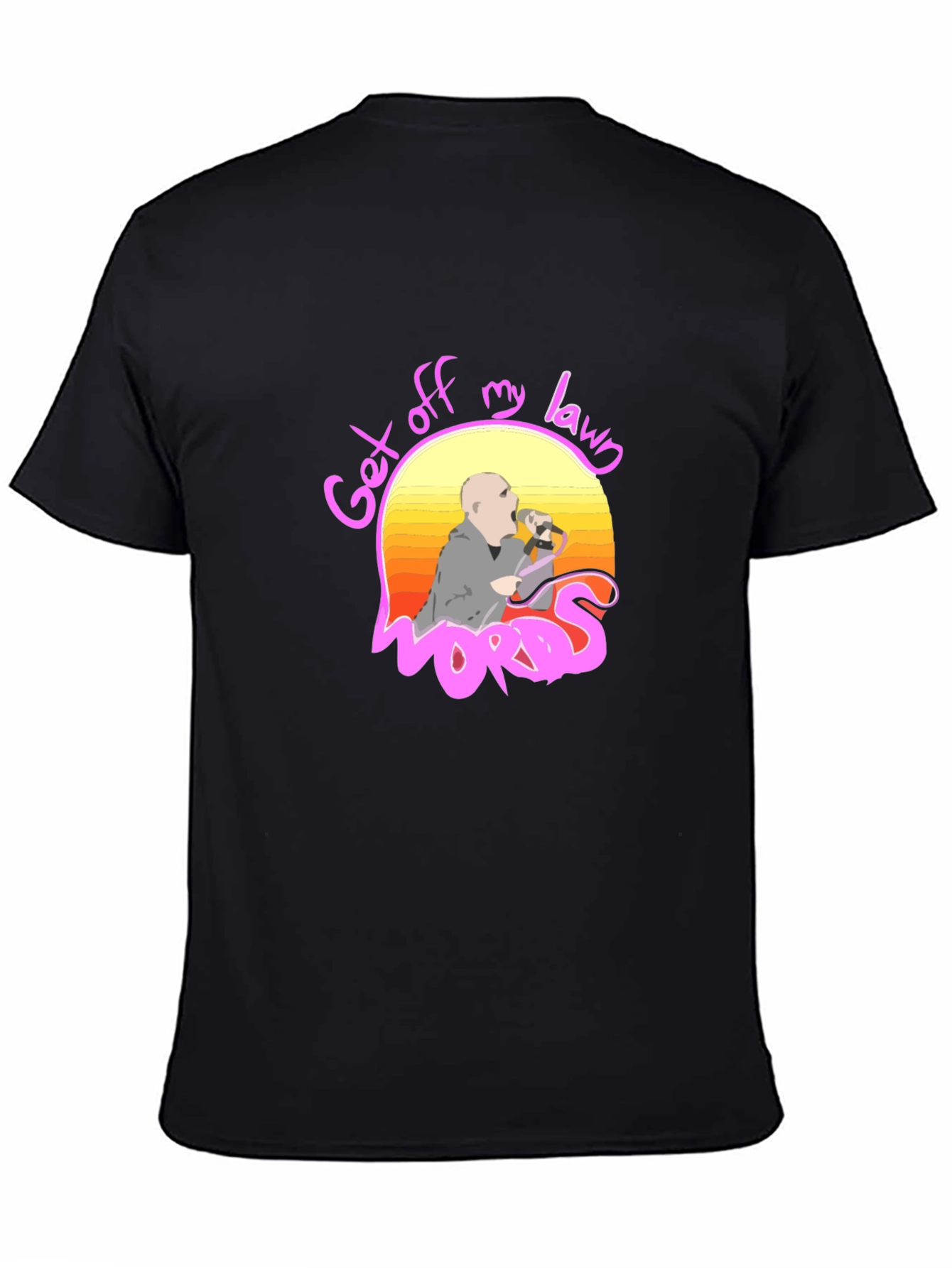 Get Off My Lawn Graphic Tee - Black